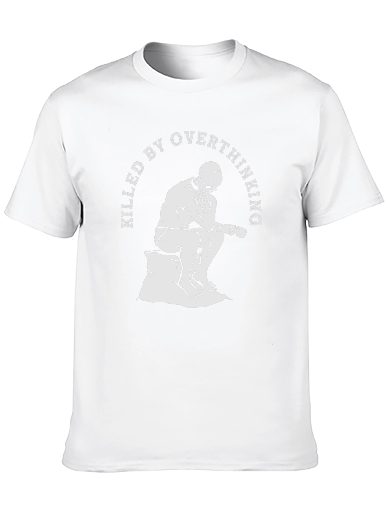 Killed By Overthinking Graphic Tee - Black Cotton T-Shirt