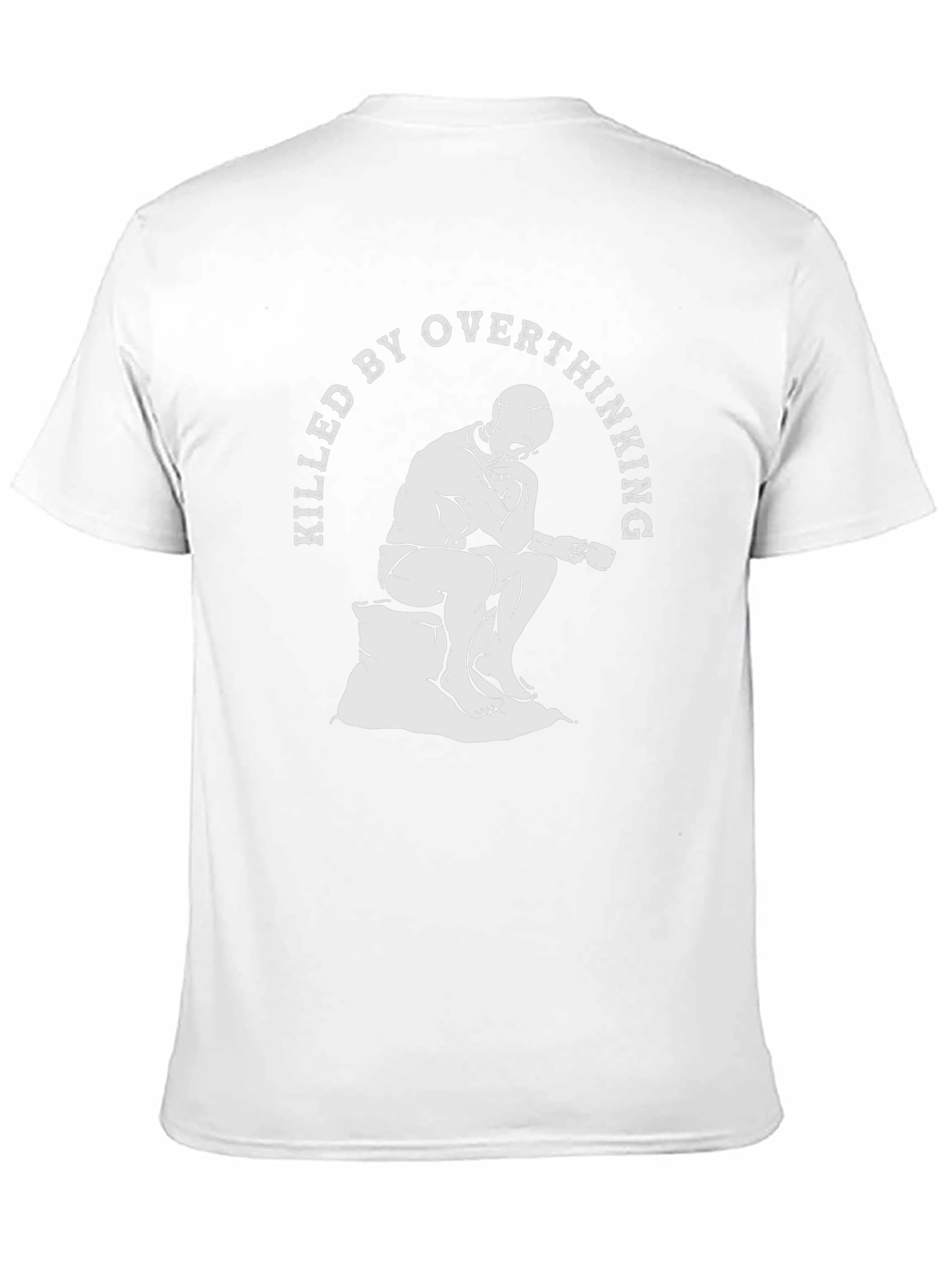 Killed By Overthinking Graphic Tee - Black Cotton T-Shirt