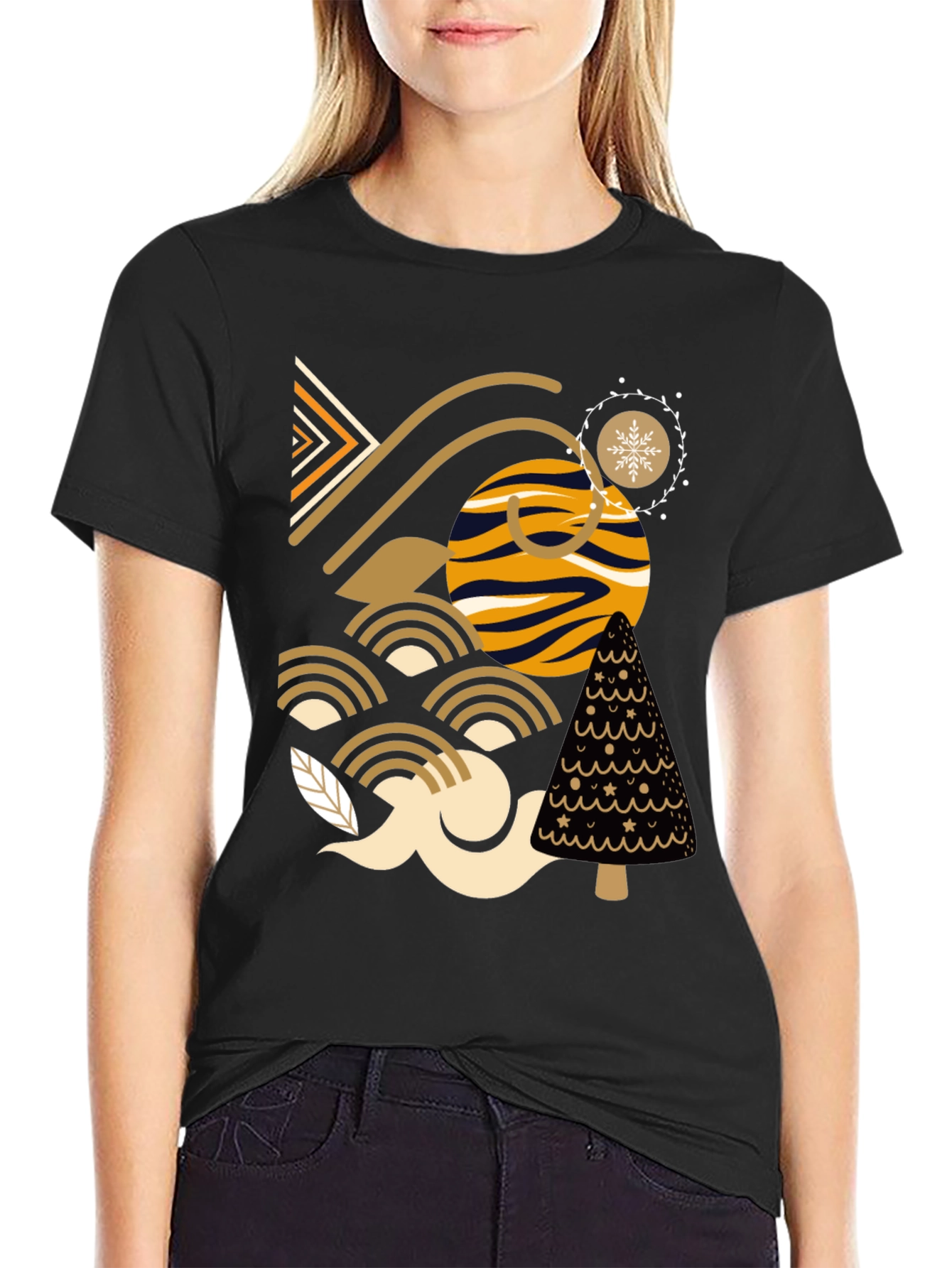 Abstract Geometric Patterned Tee