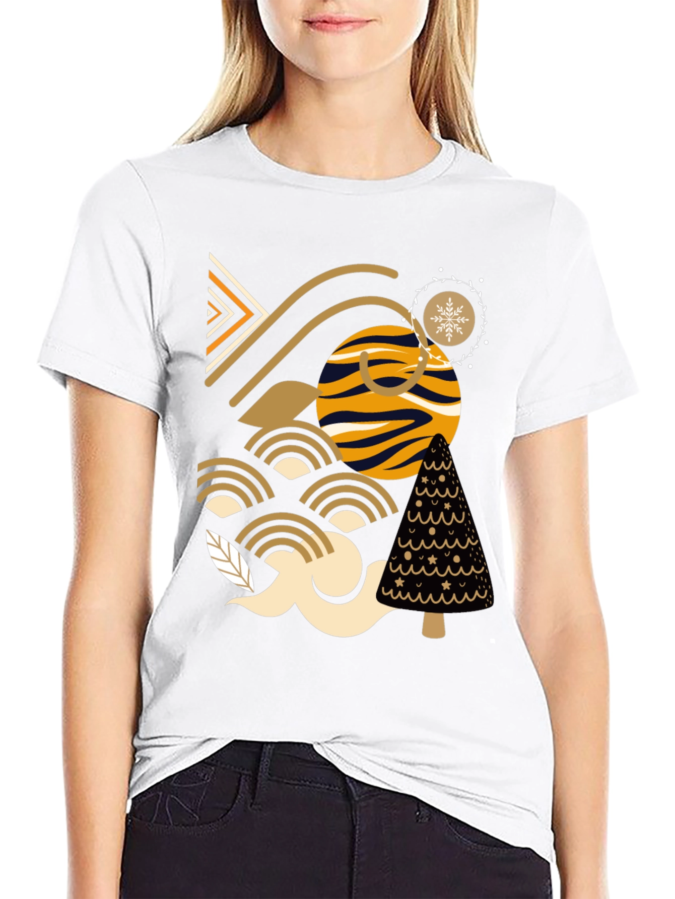 Abstract Geometric Patterned Tee