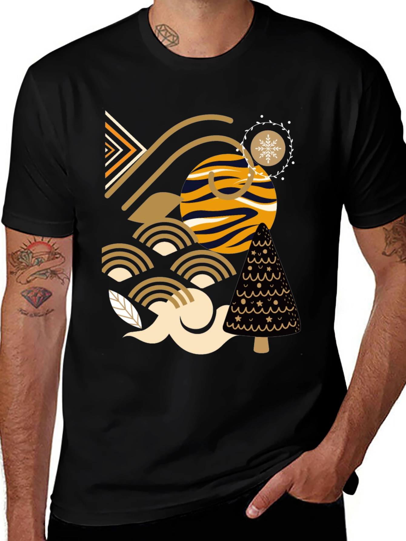 Abstract Geometric Patterned Tee