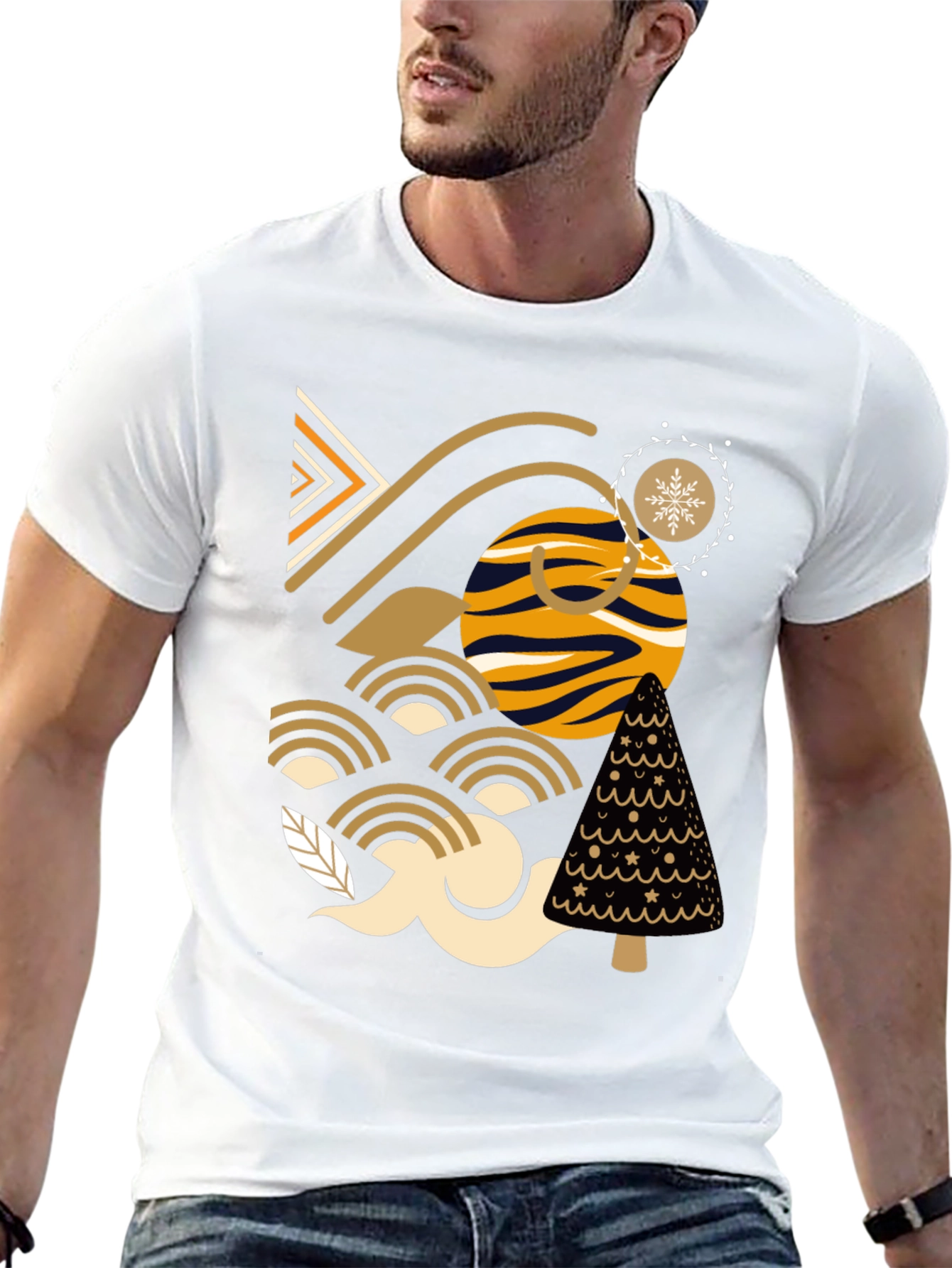 Abstract Geometric Patterned Tee