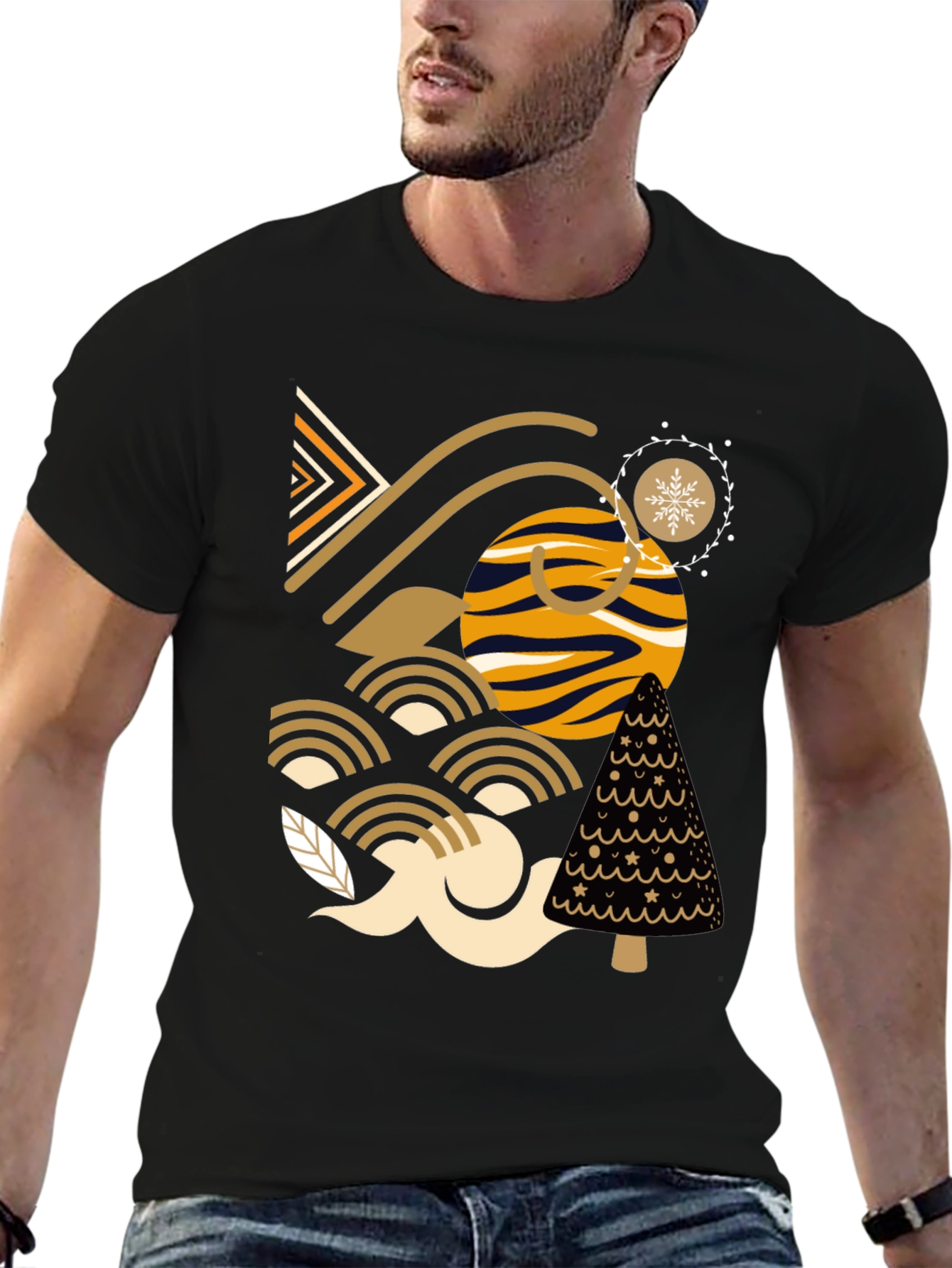 Abstract Geometric Patterned Tee