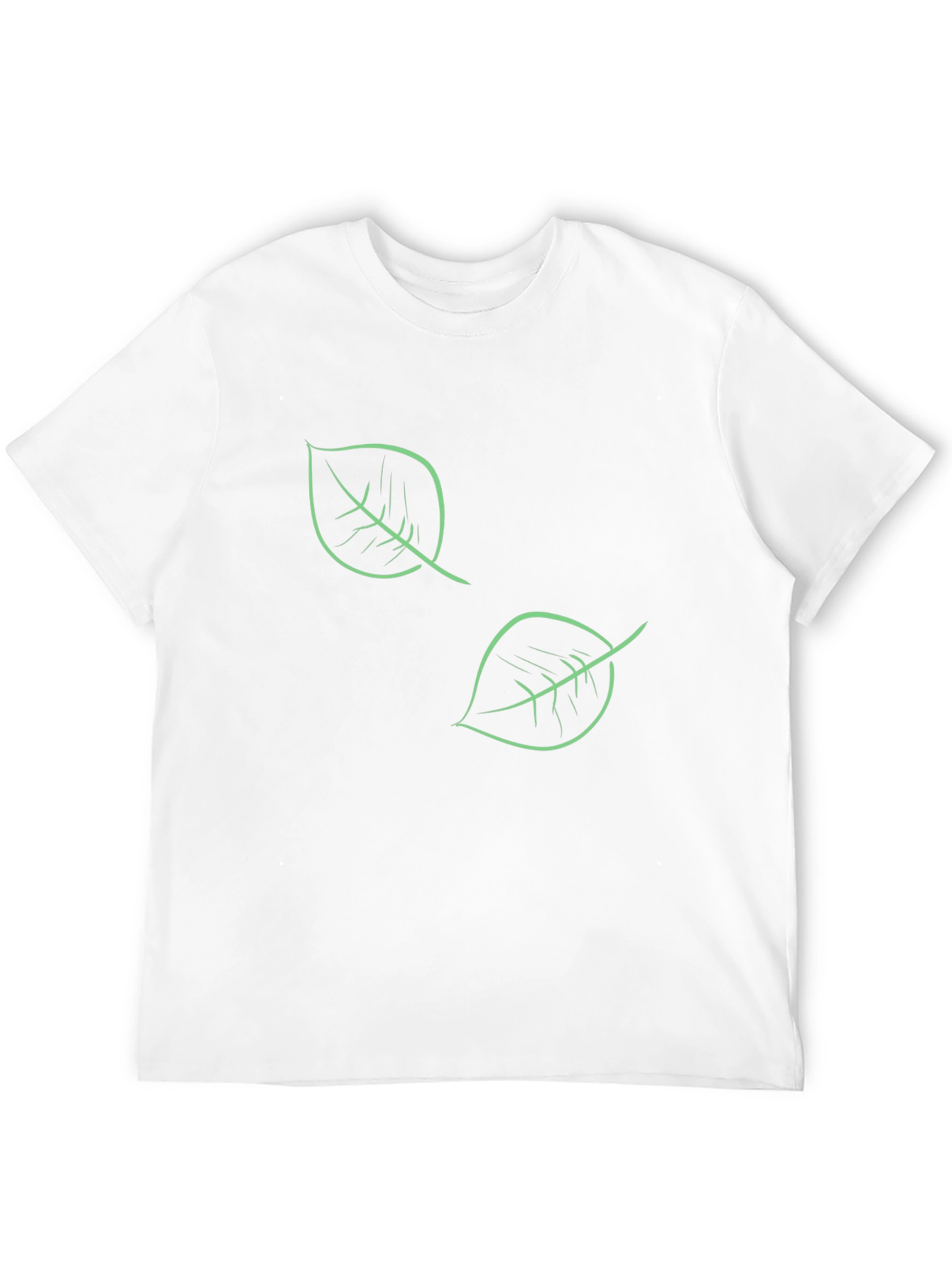 Nature Inspired Black T-Shirt with Leaf Design