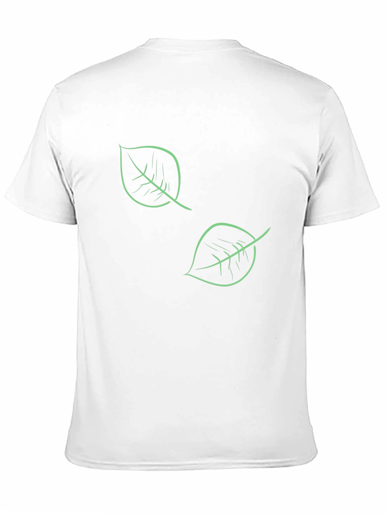 Nature Inspired Black T-Shirt with Leaf Design