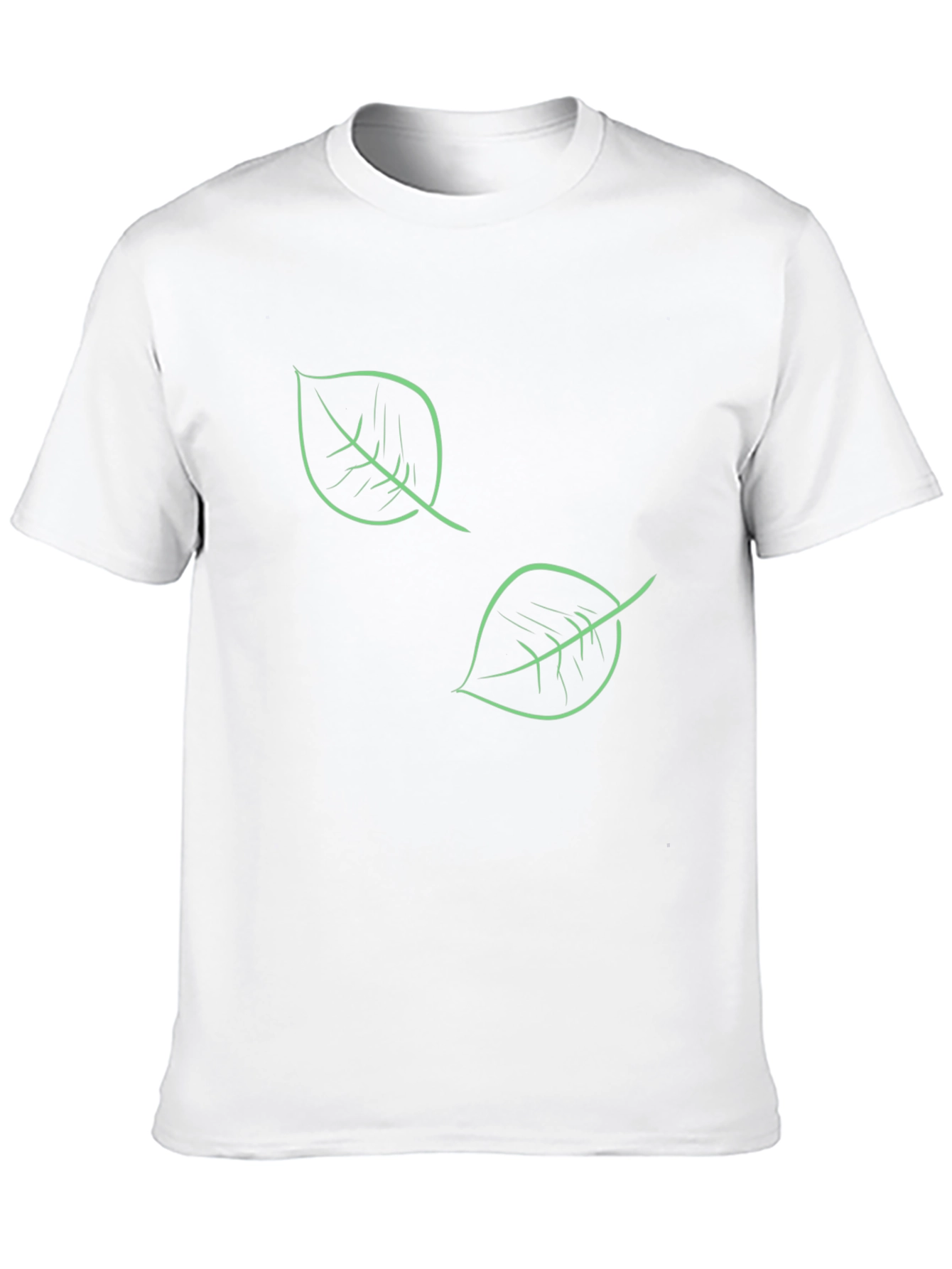 Nature Inspired Black T-Shirt with Leaf Design