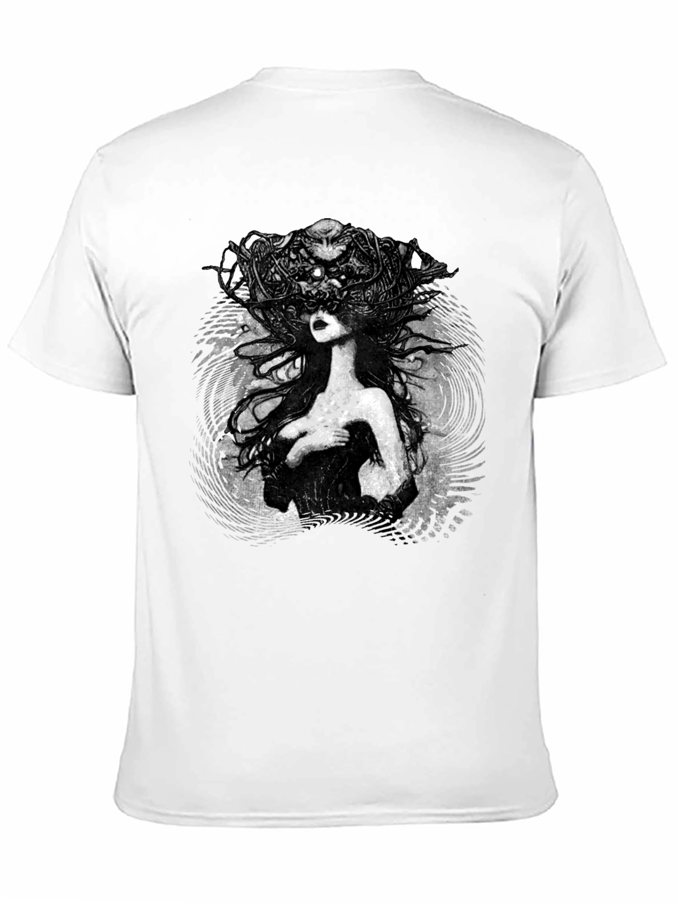 Mystic Woman Graphic Tee - Black Cotton T-Shirt