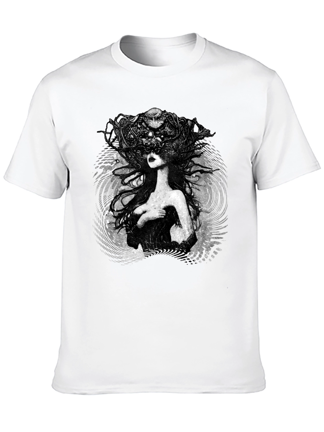 Mystic Woman Graphic Tee - Black Cotton T-Shirt