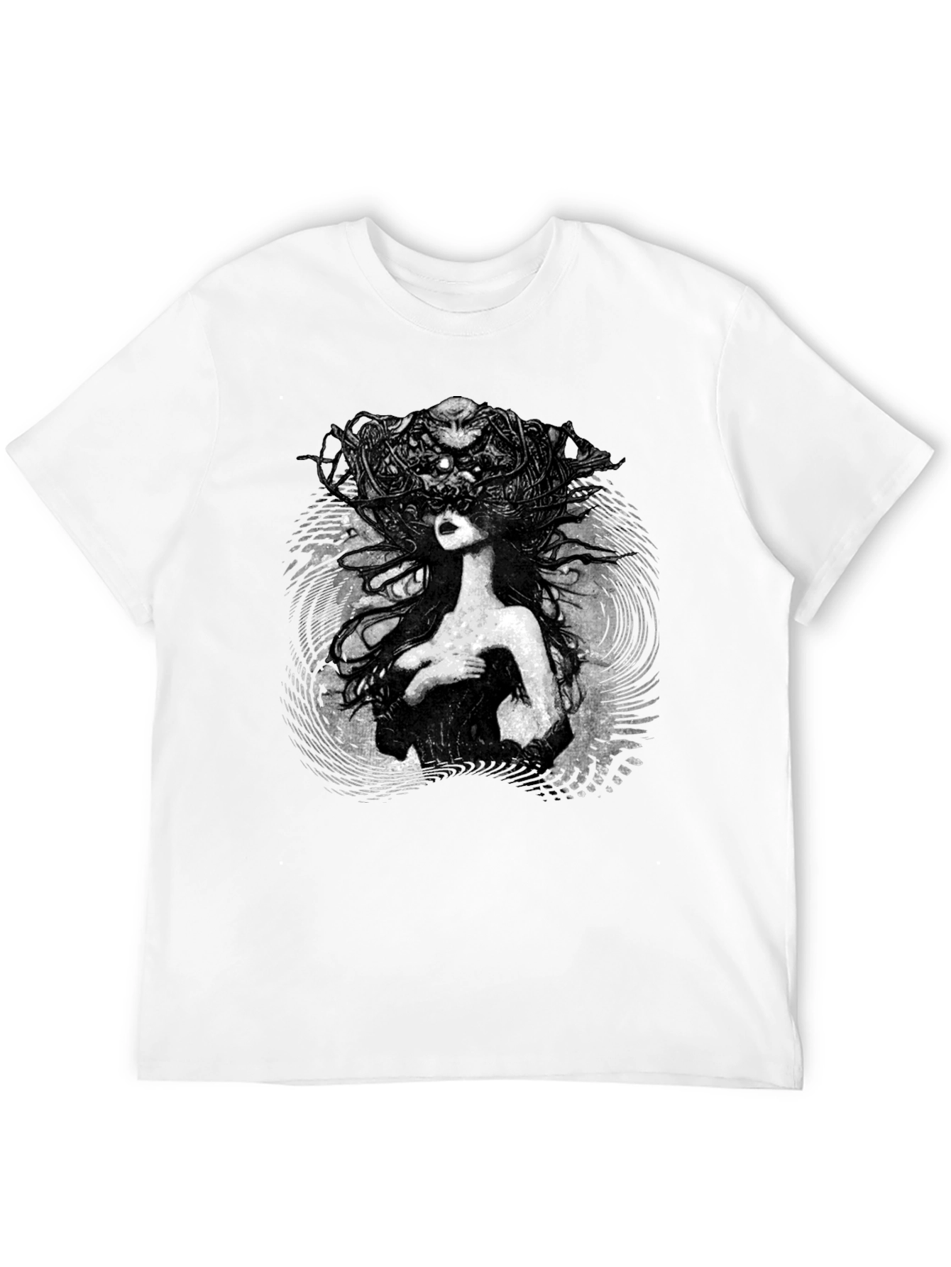 Mystic Woman Graphic Tee - Black Cotton T-Shirt