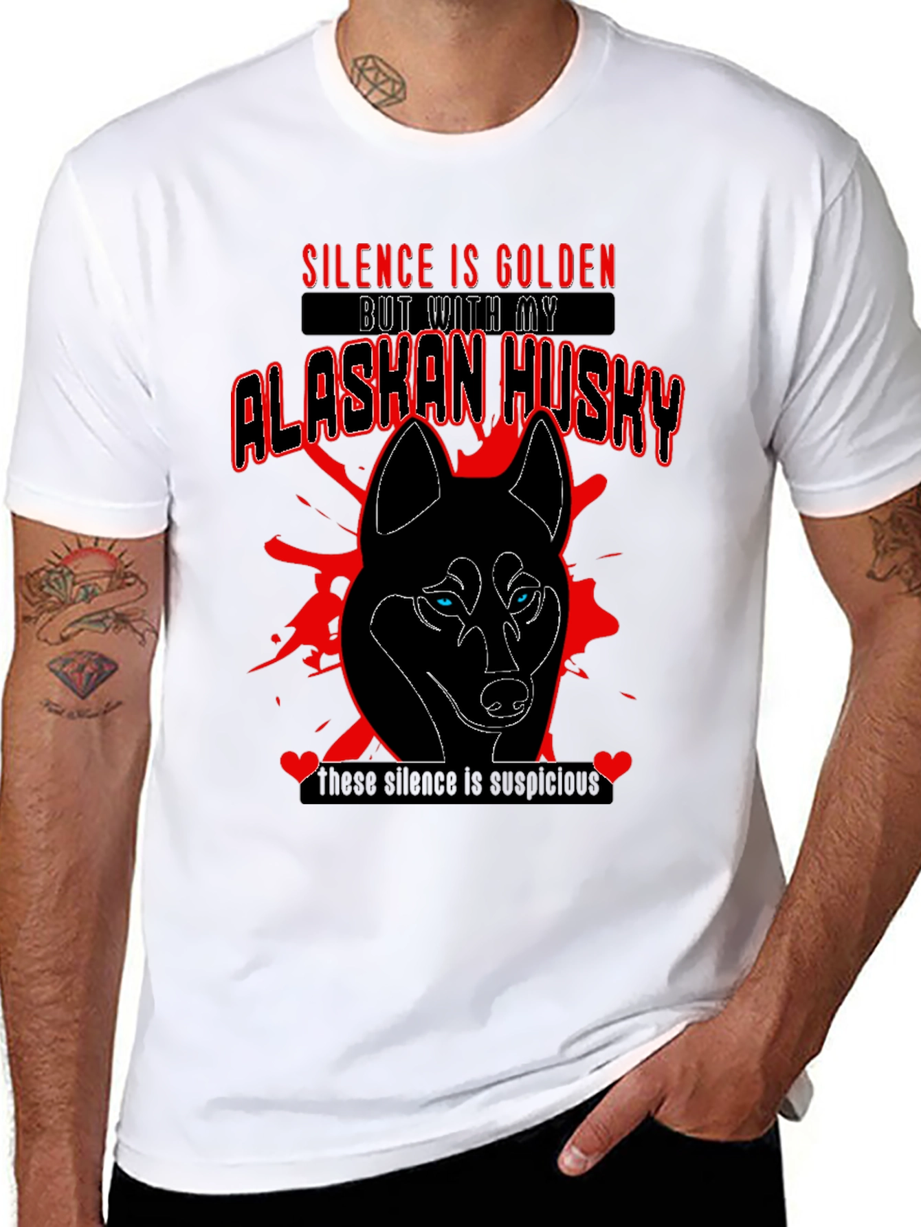 Alaskan Husky Graphic Tee - Silence Is Golden