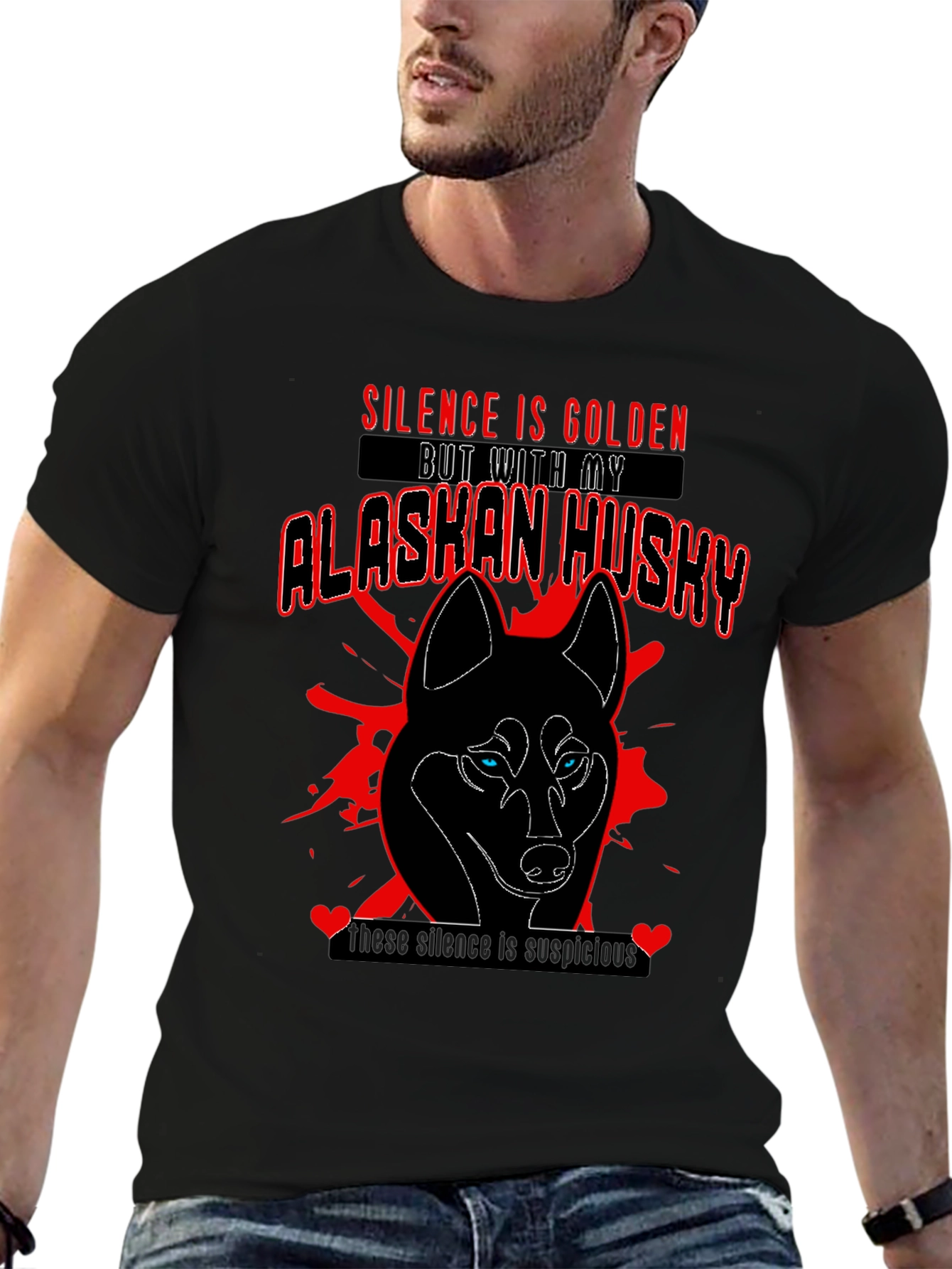 Alaskan Husky Graphic Tee - Silence Is Golden