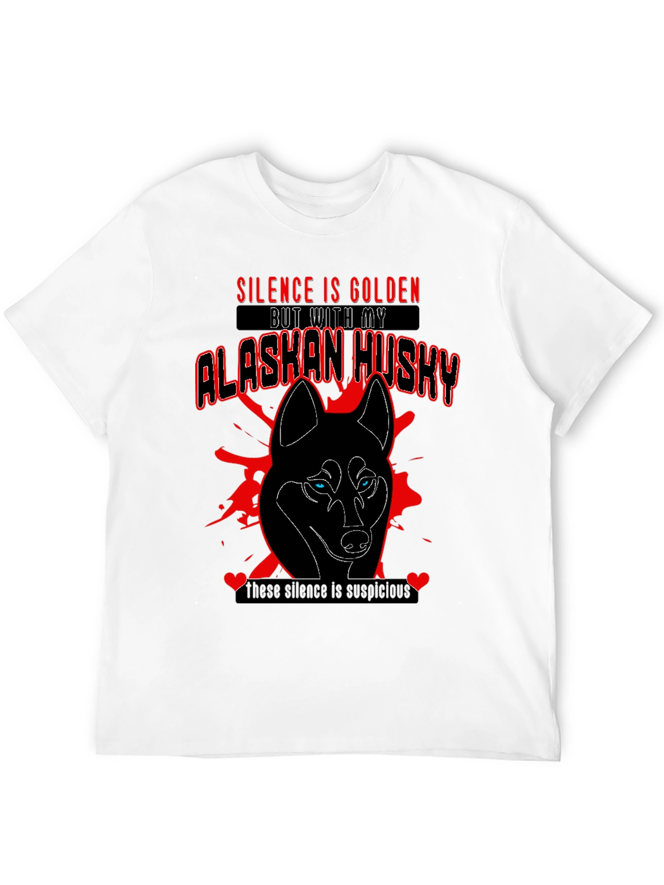 Alaskan Husky Graphic Tee - Silence Is Golden