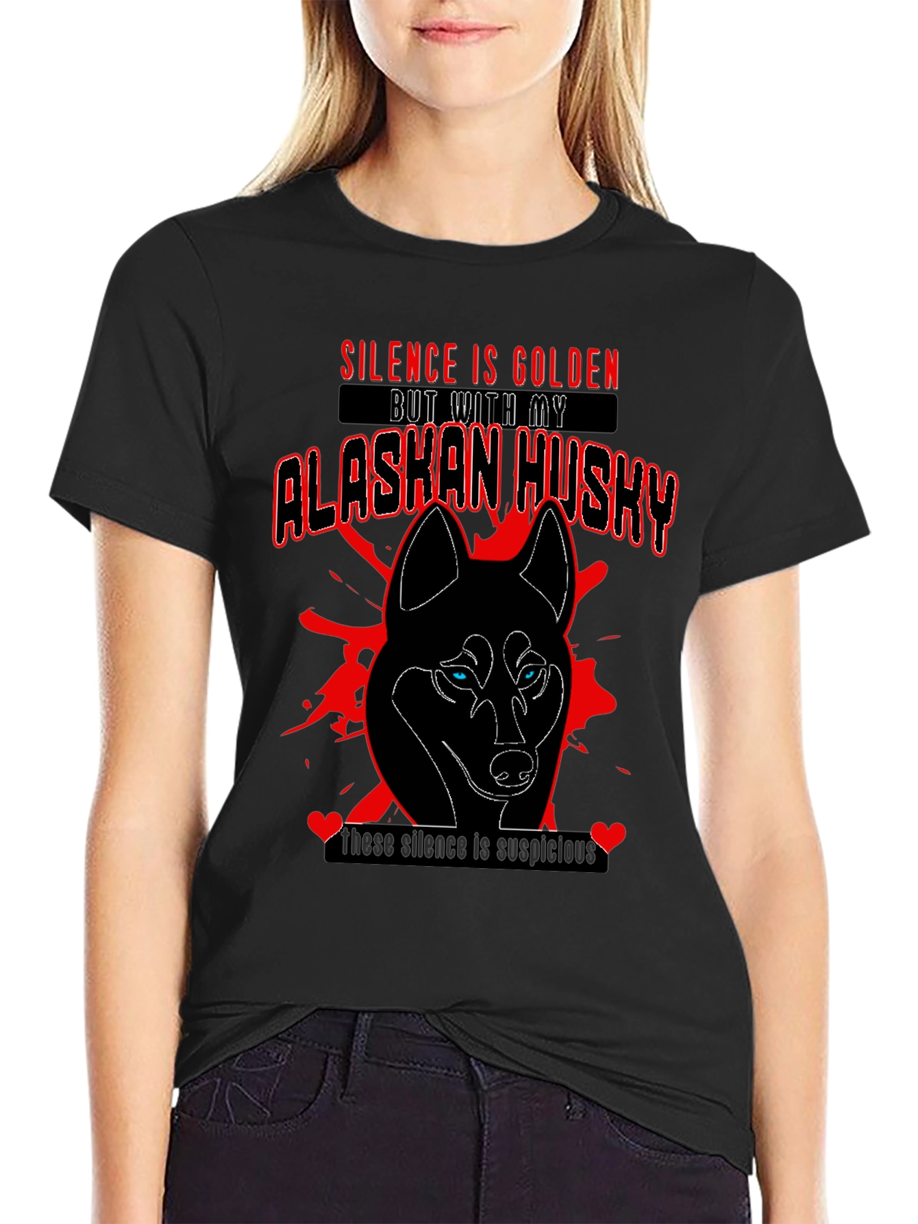 Alaskan Husky Graphic Tee - Silence Is Golden