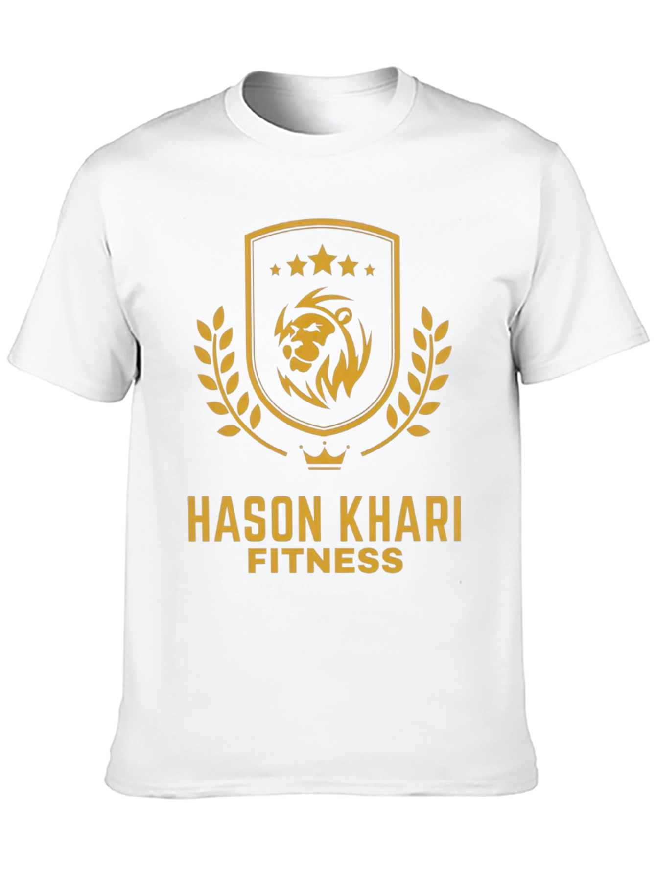 Hason Khari Fitness Black T-Shirt with Lion Logo