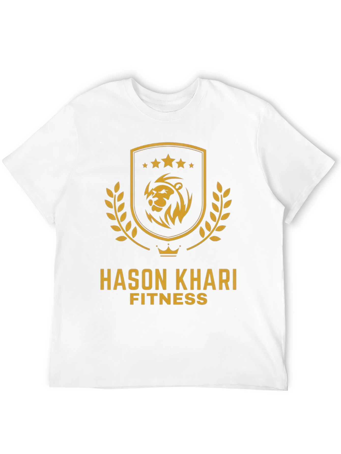 Hason Khari Fitness Black T-Shirt with Lion Logo
