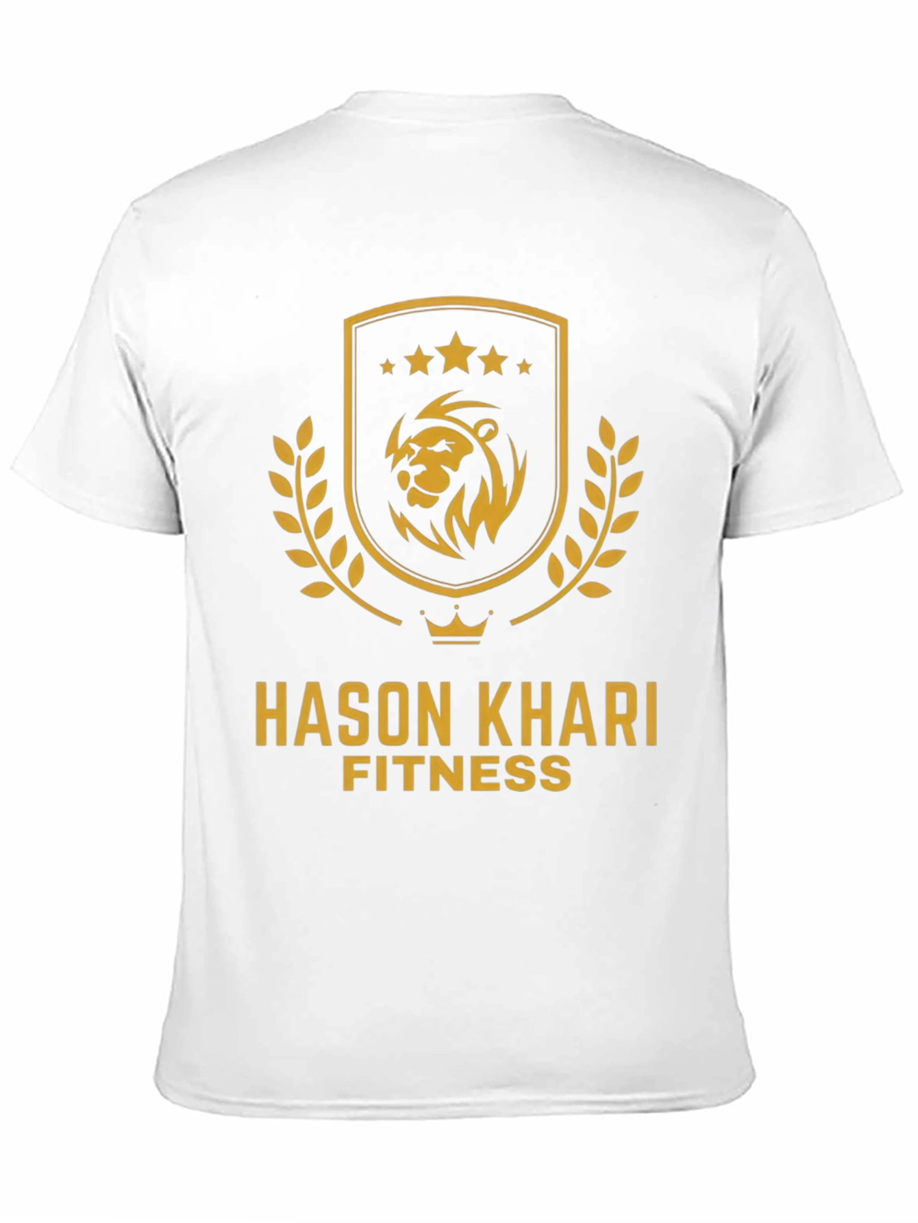 Hason Khari Fitness Black T-Shirt with Lion Logo