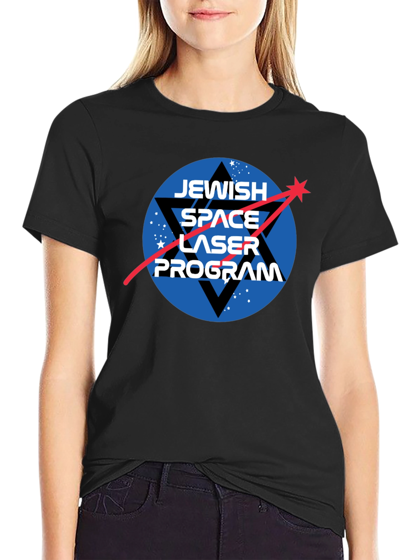 Jewish Space Laser Program Black T-Shirt
