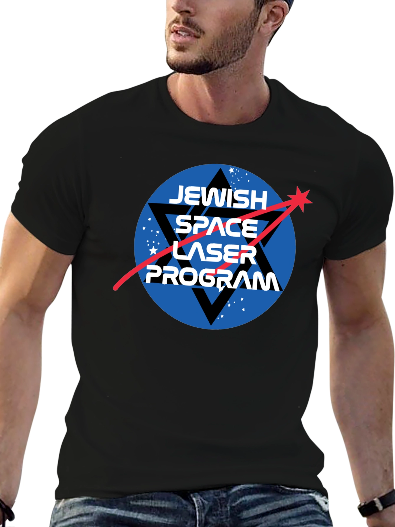 Jewish Space Laser Program Black T-Shirt