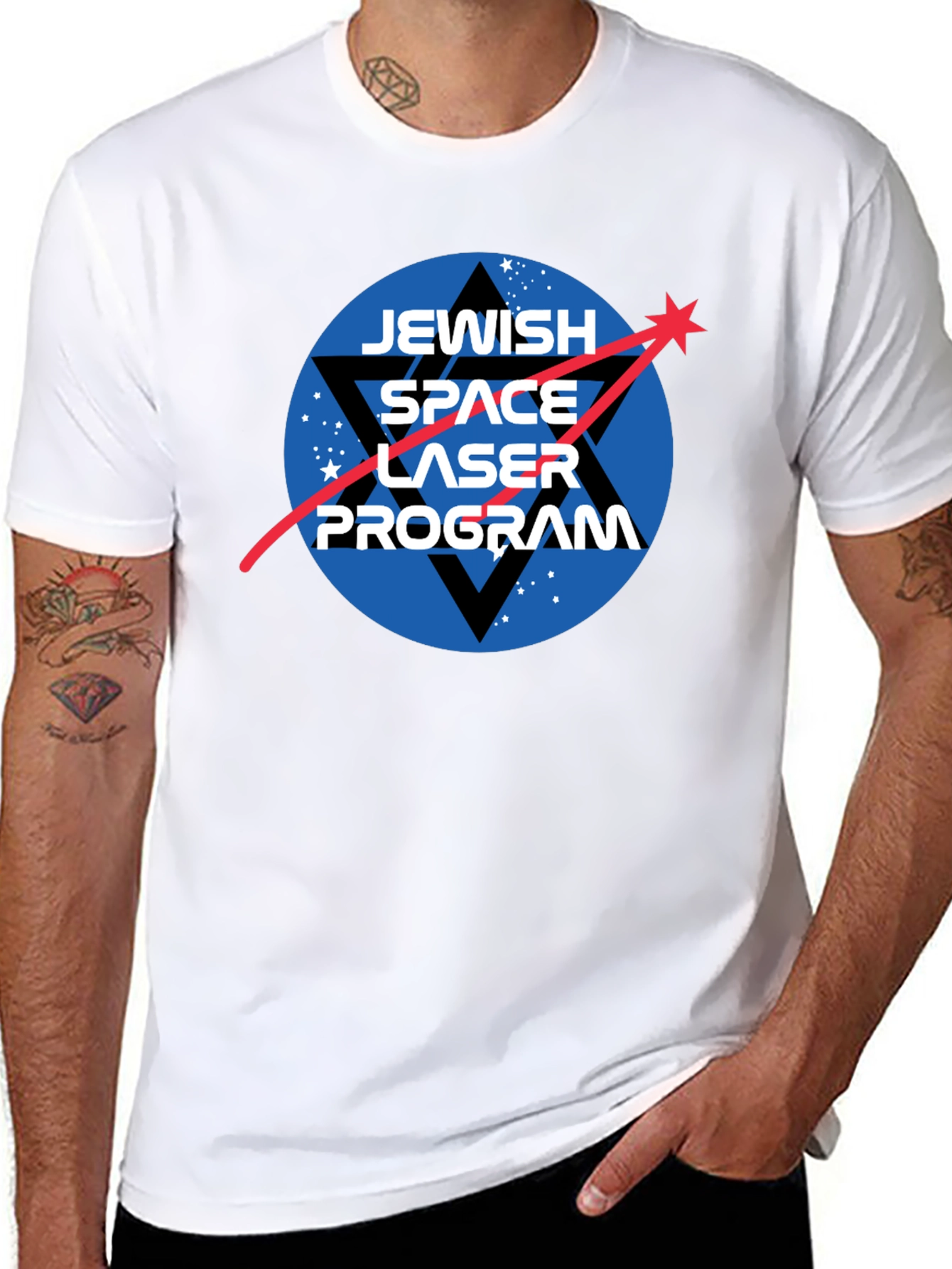Jewish Space Laser Program Black T-Shirt