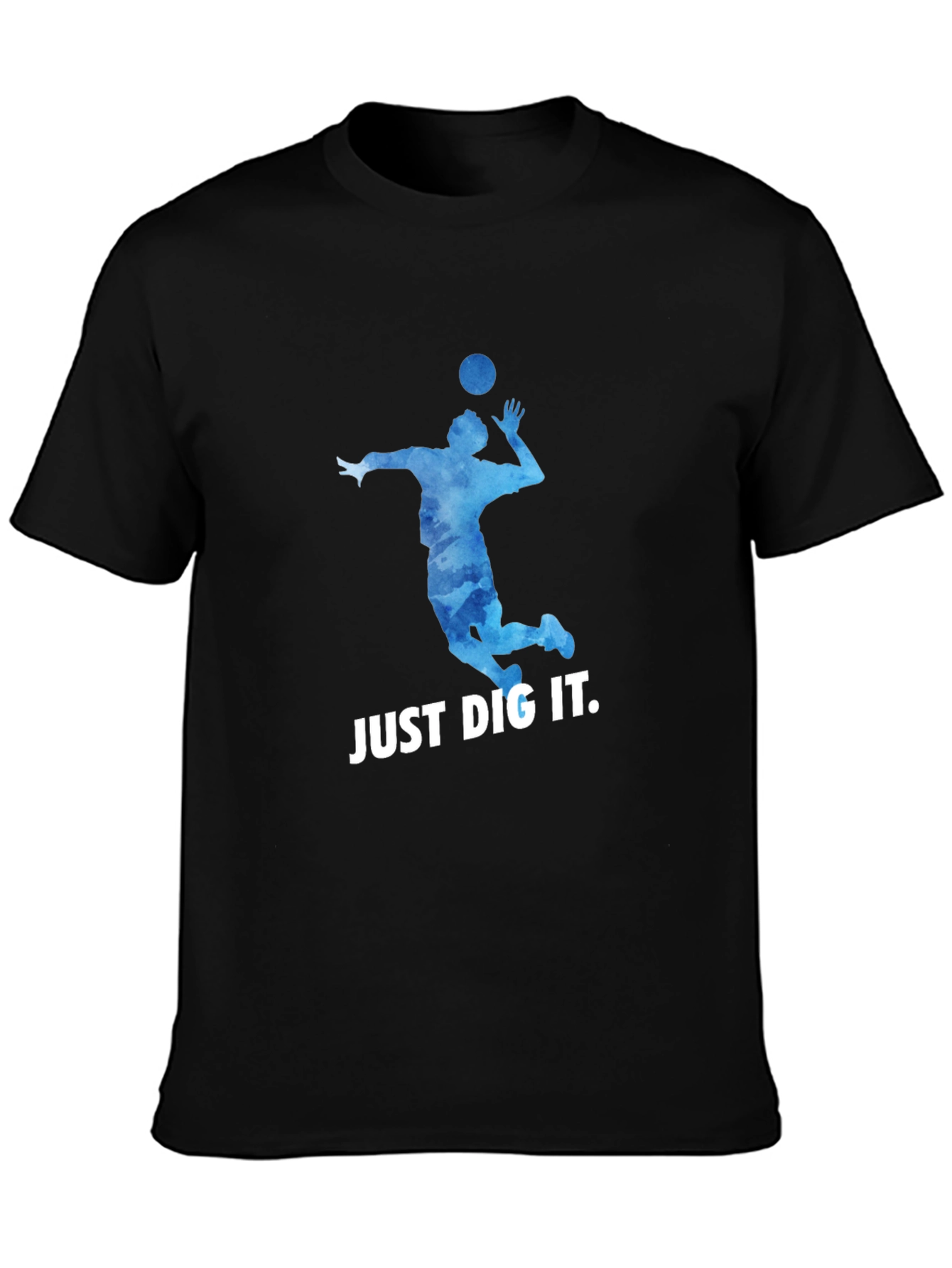 Volleyball Just Dig It Black T-Shirt