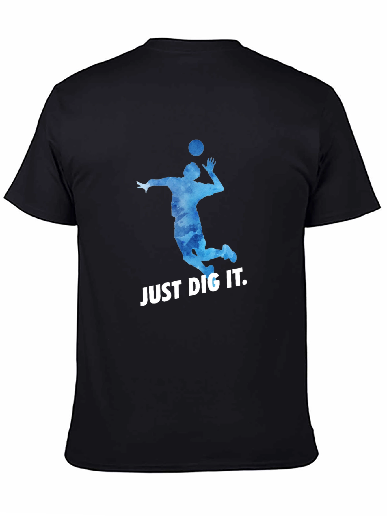 Volleyball Just Dig It Black T-Shirt