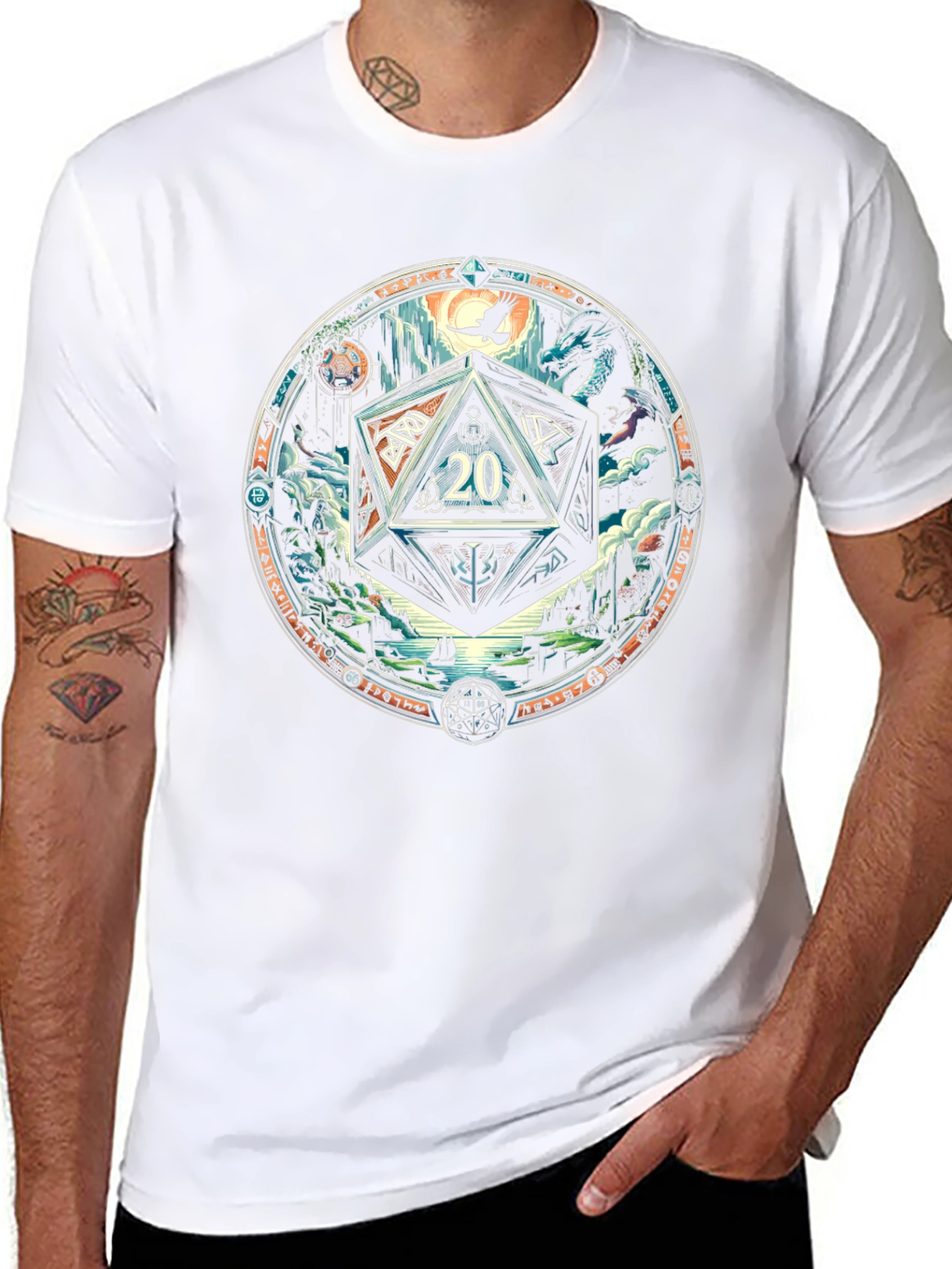 D&D 20-Sided Dice Graphic Tee