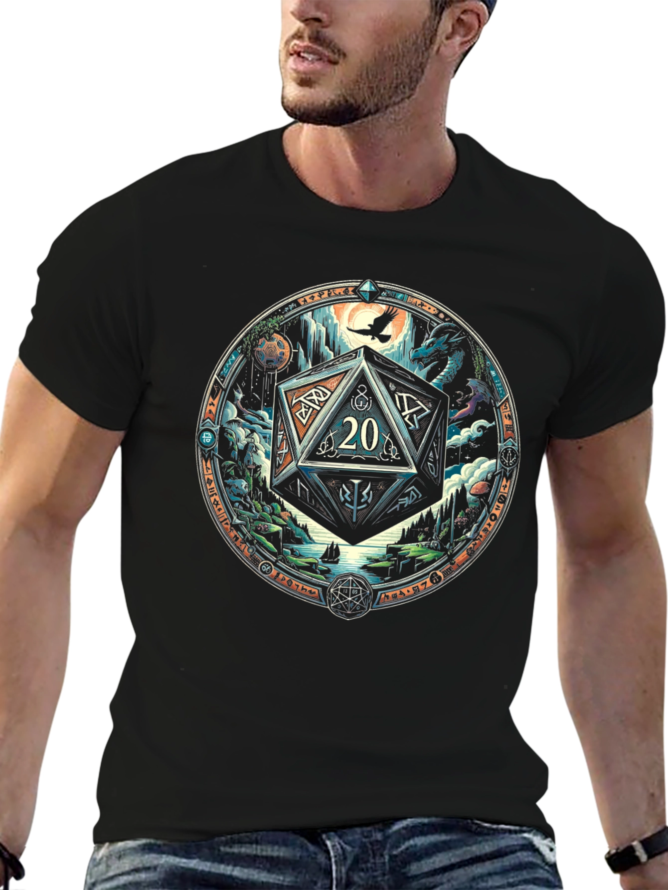 D&D 20-Sided Dice Graphic Tee