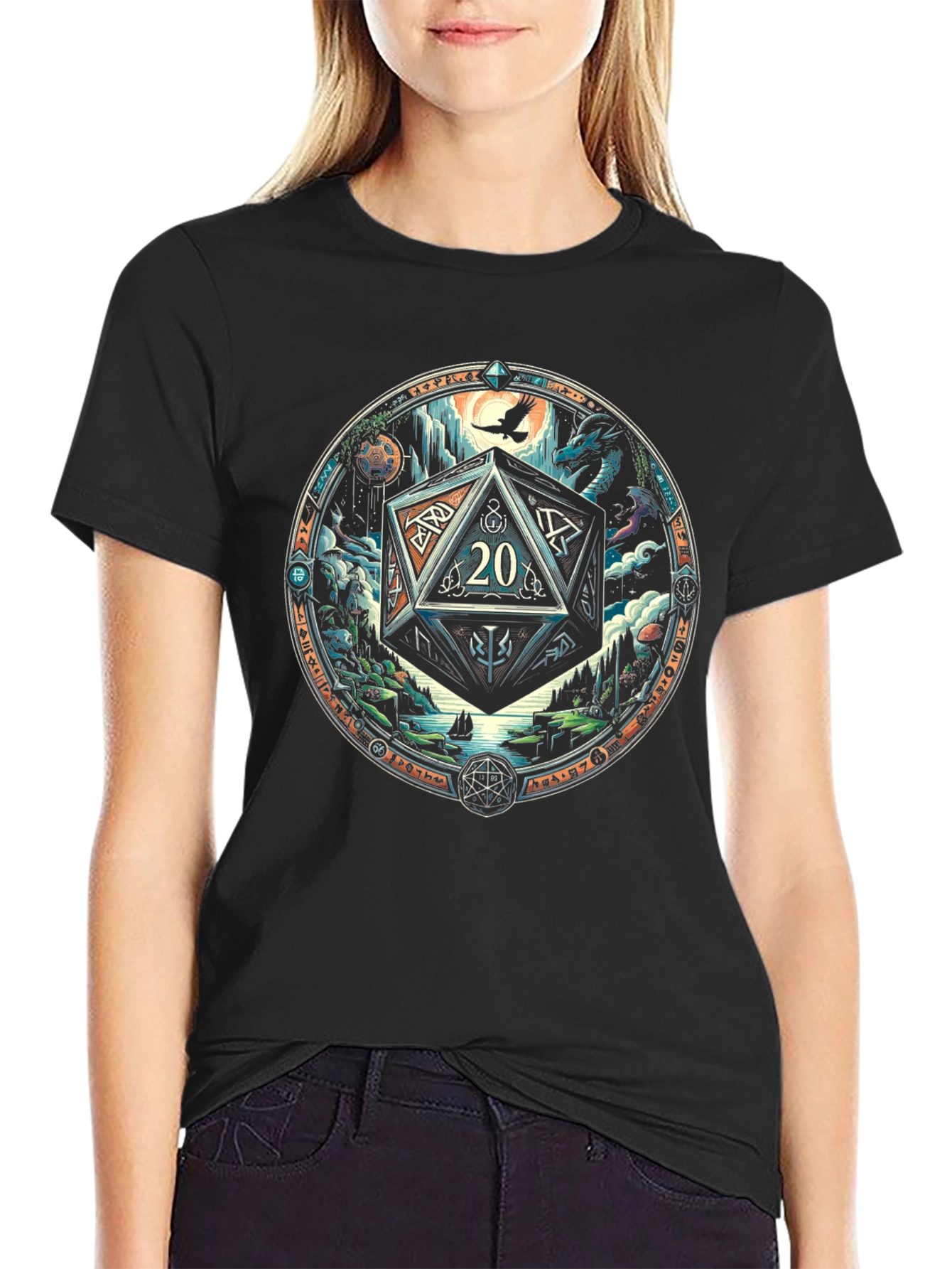 D&D 20-Sided Dice Graphic Tee