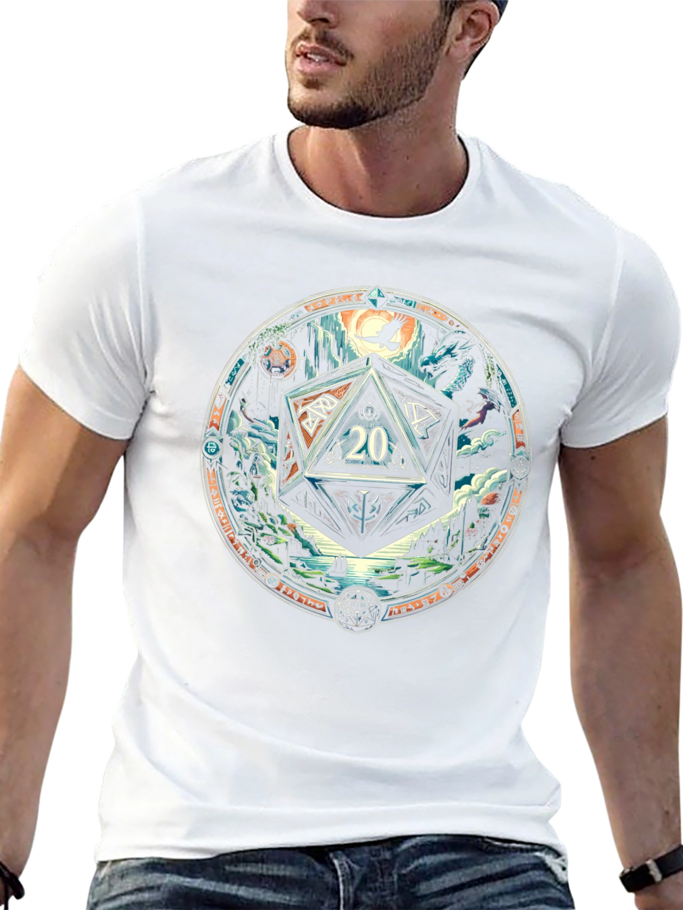 D&D 20-Sided Dice Graphic Tee