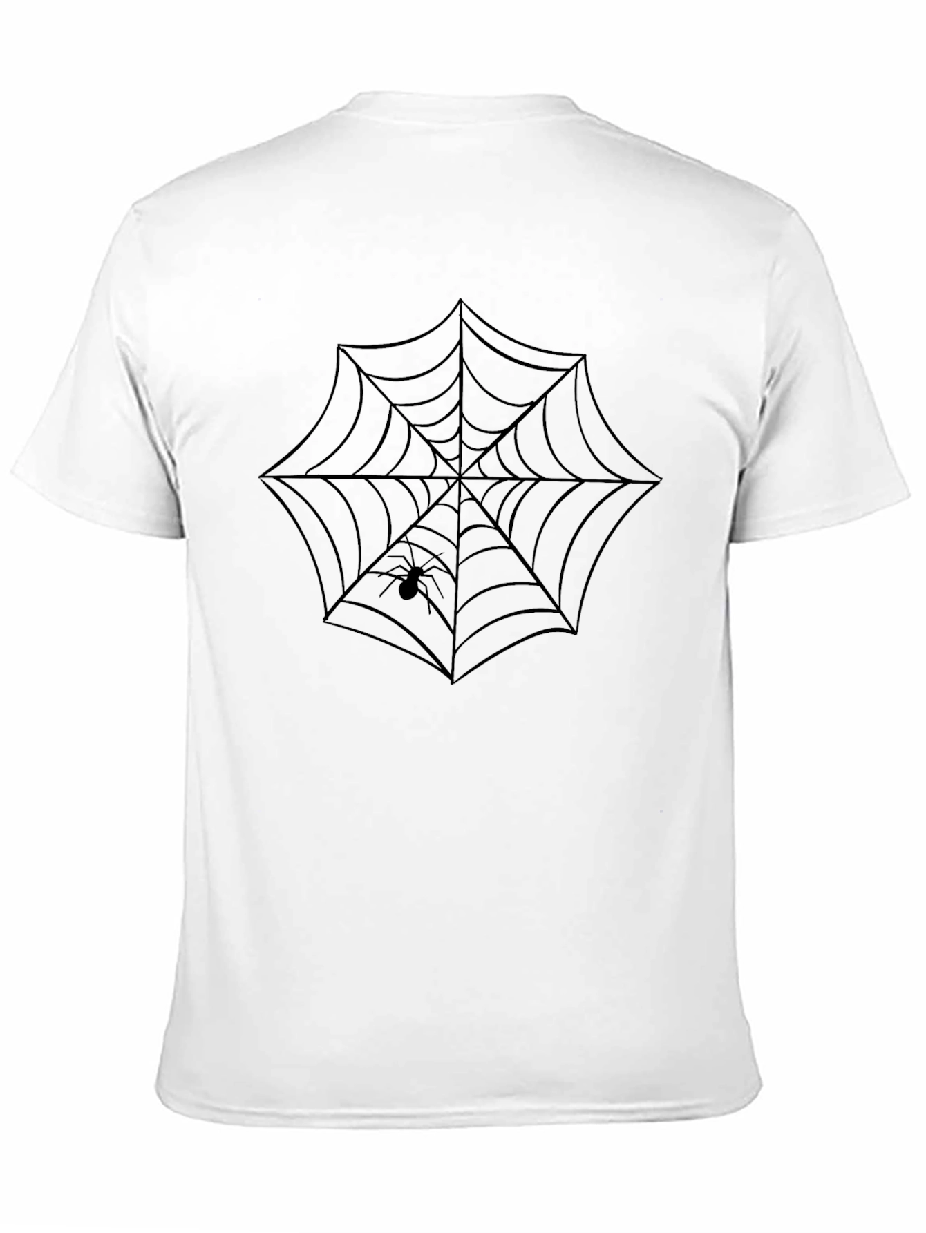 Spider Web Graphic Print Black T-Shirt