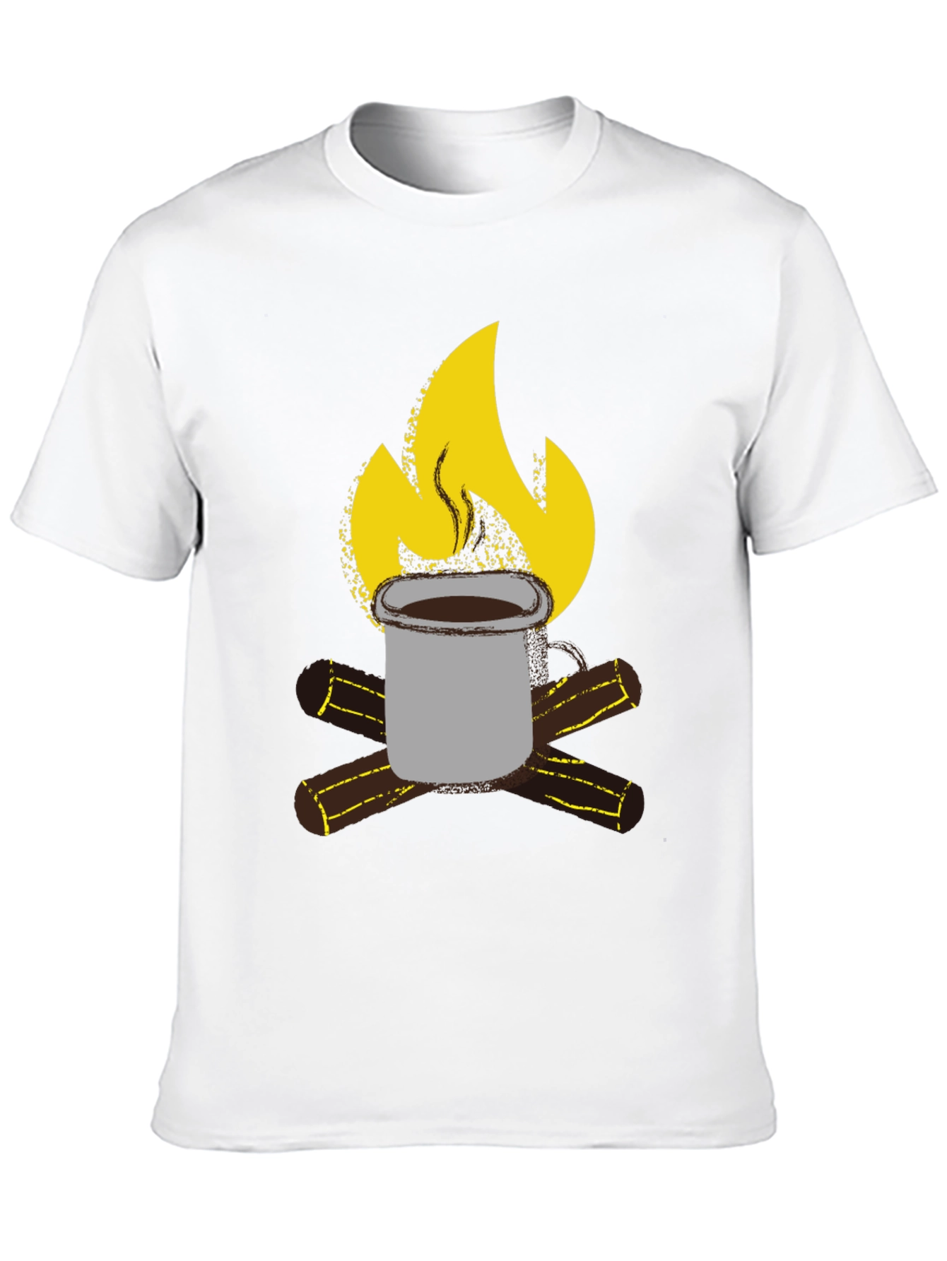 Campfire Coffee Graphic T-Shirt - Black