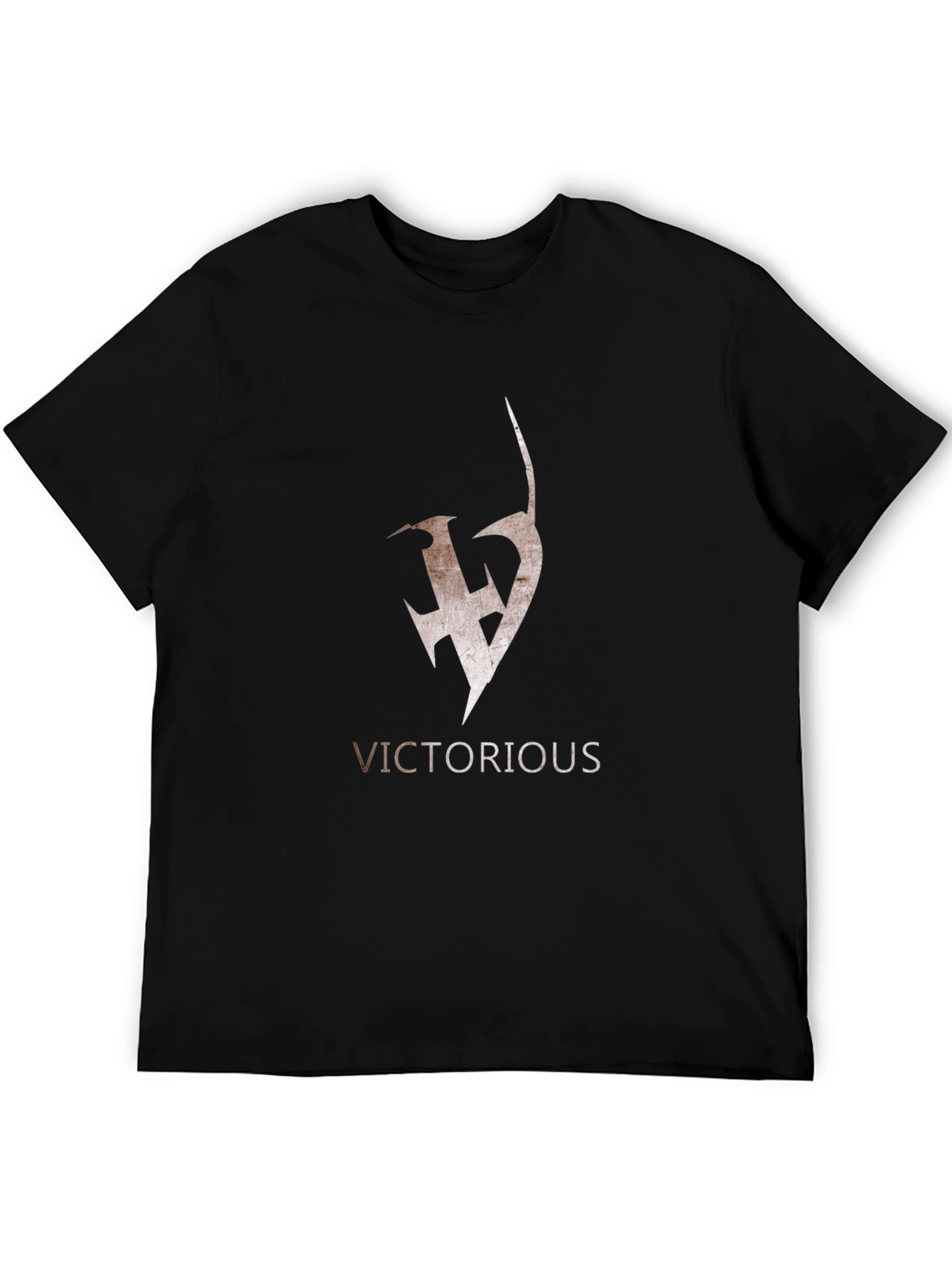Victorious Graphic Tee - Black Cotton Blend Shirt