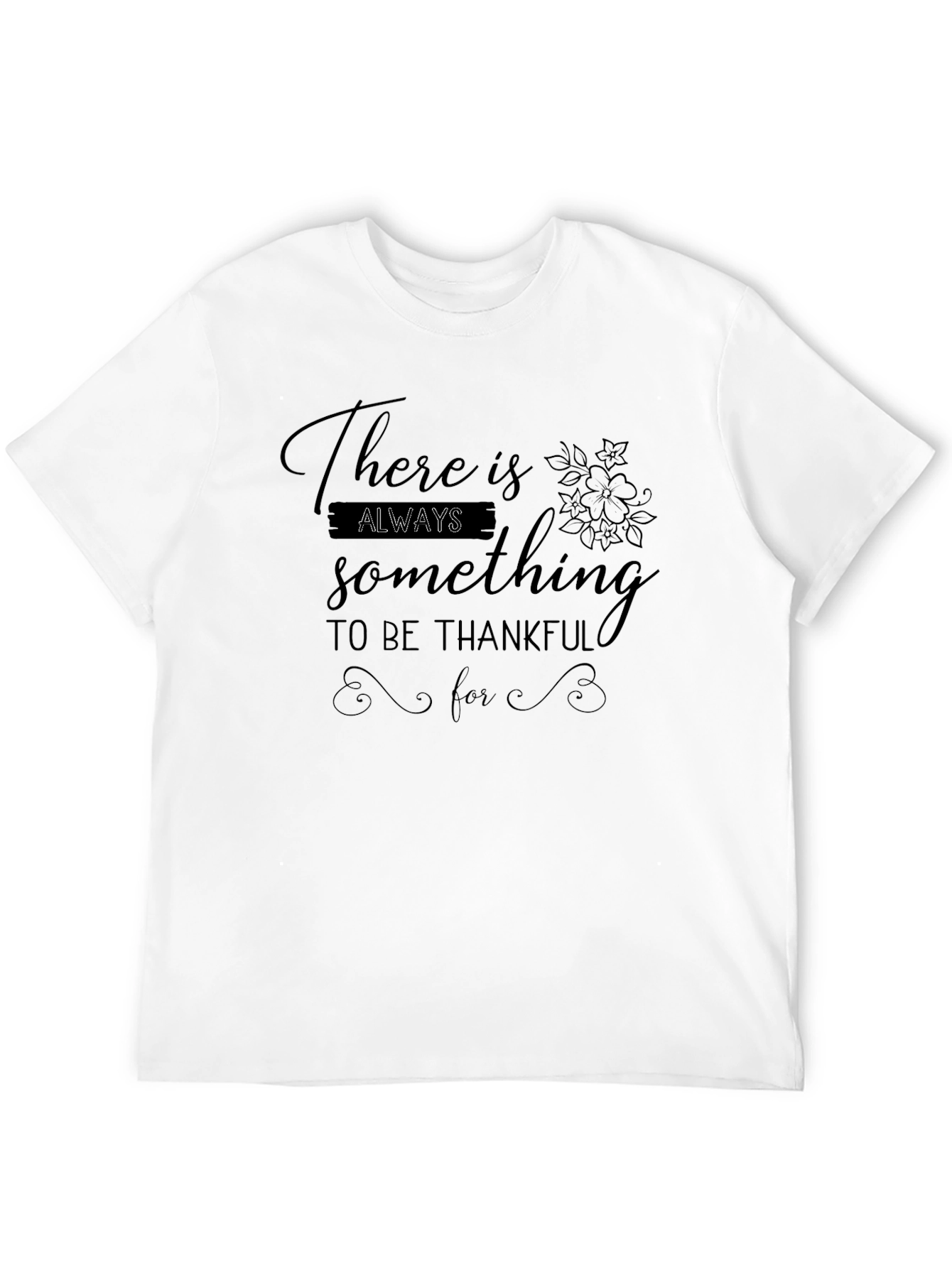 Thankful Graphic Tee - Black Crewneck