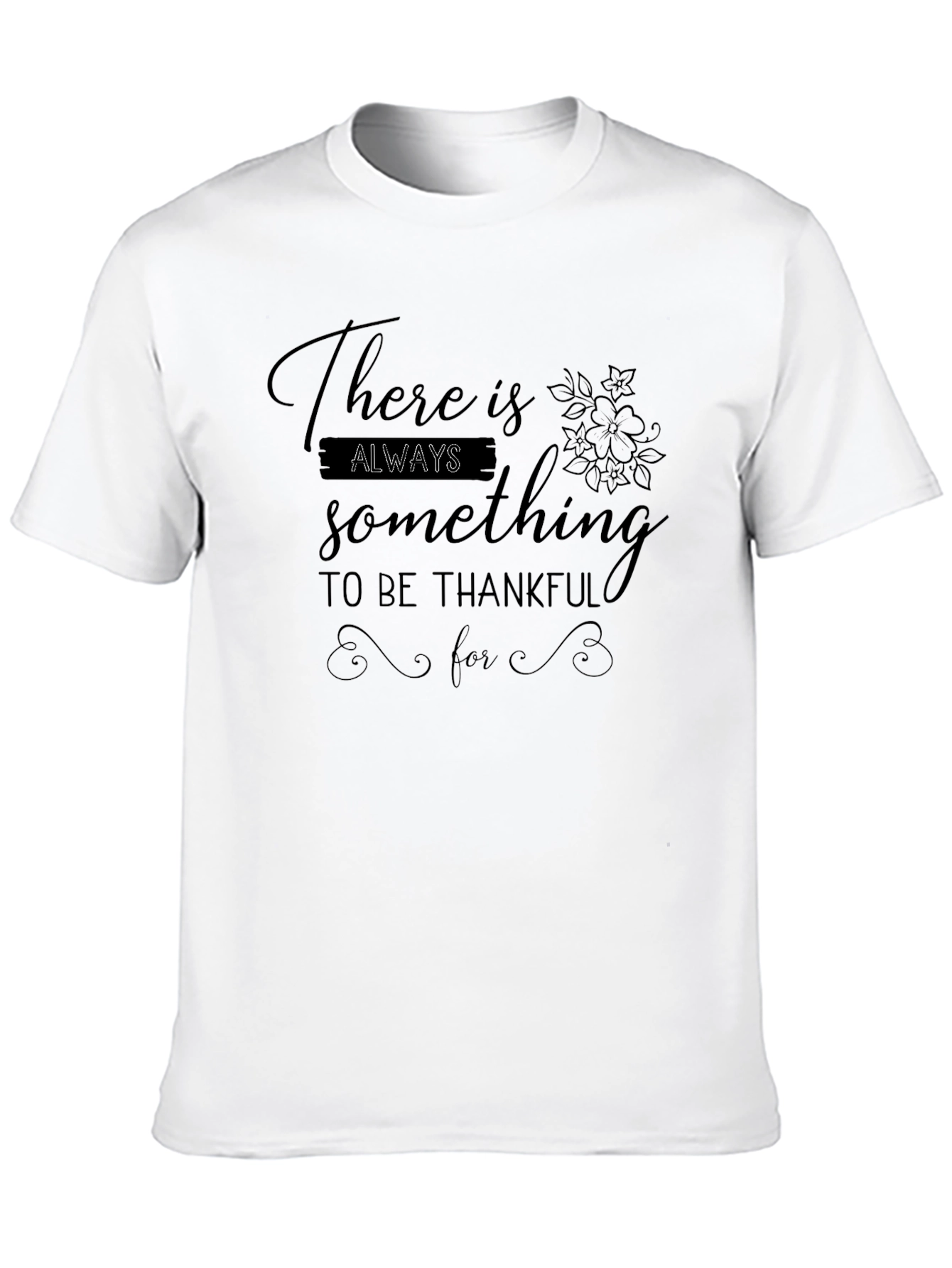 Thankful Graphic Tee - Black Crewneck