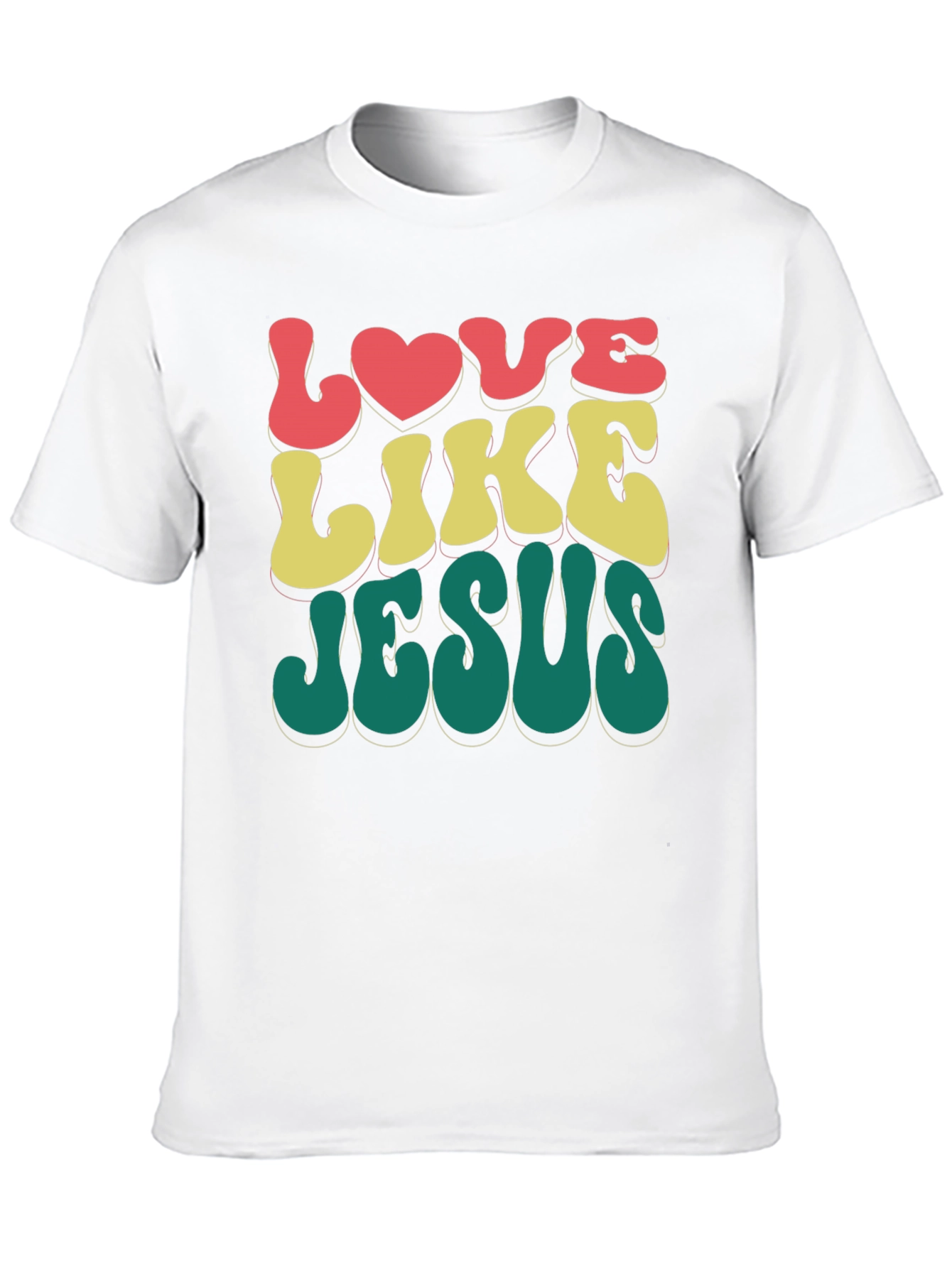 Love Like Jesus Retro Style Black T-Shirt
