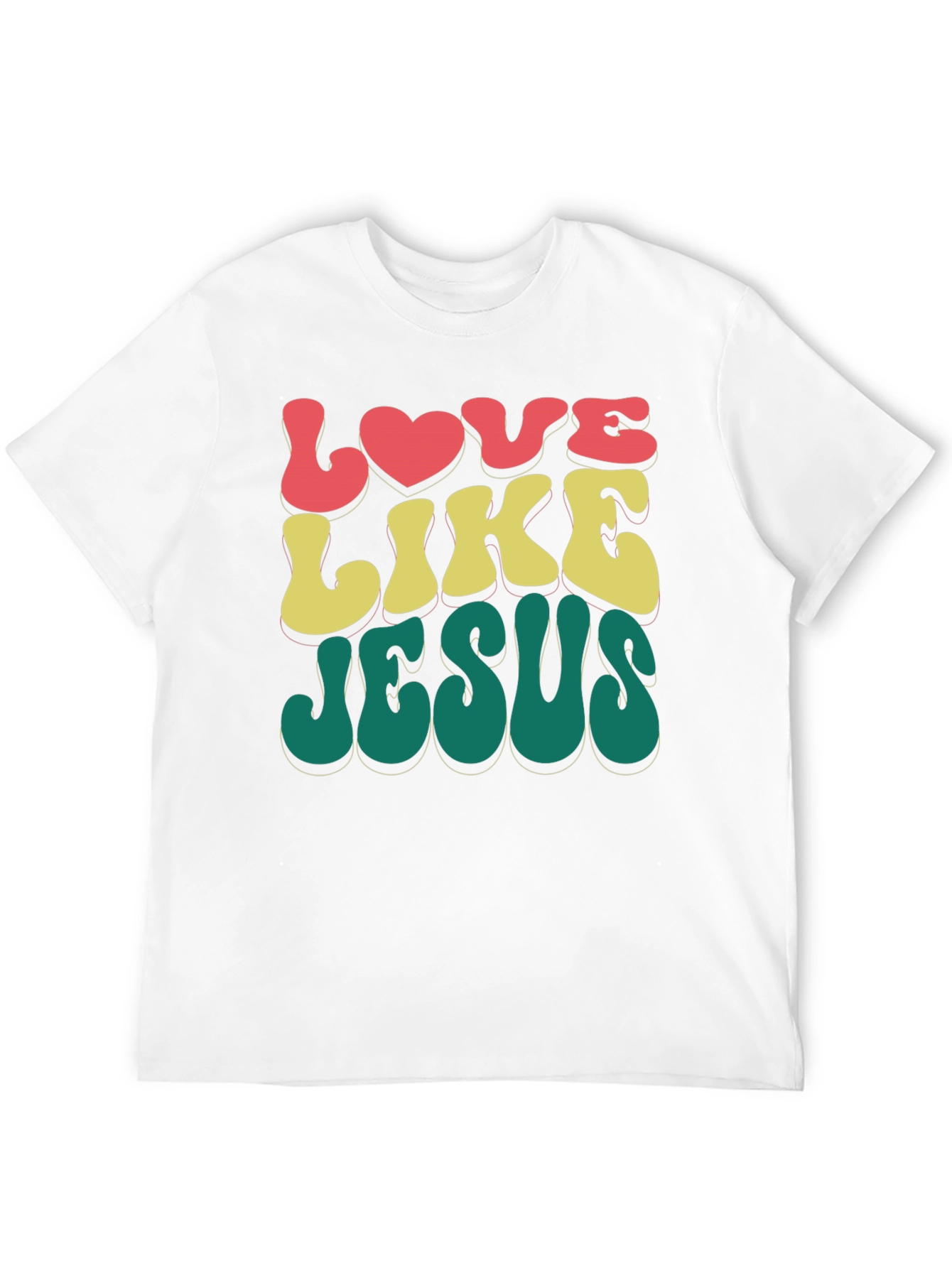 Love Like Jesus Retro Style Black T-Shirt