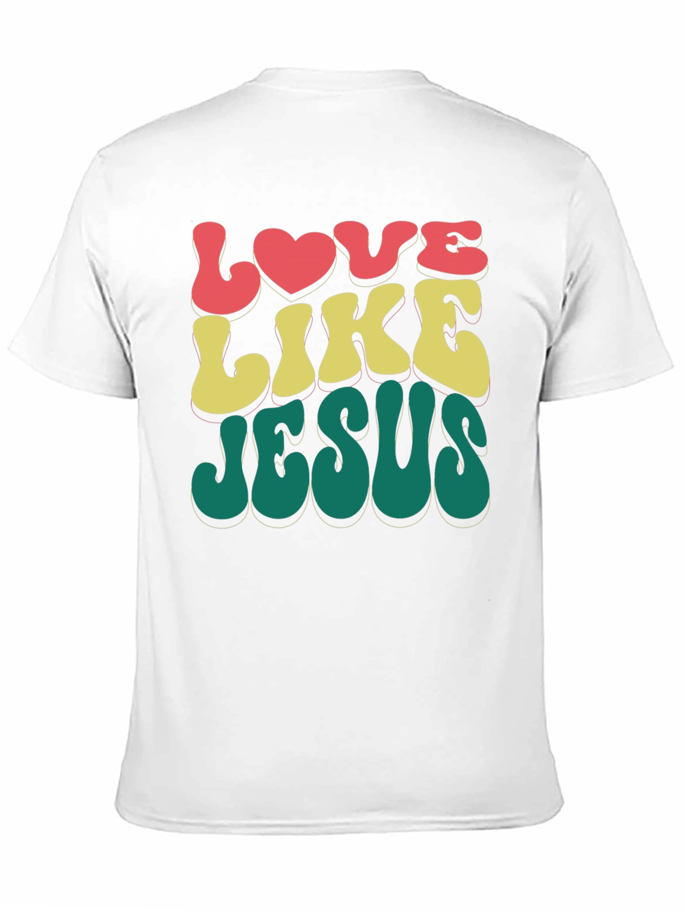 Love Like Jesus Retro Style Black T-Shirt