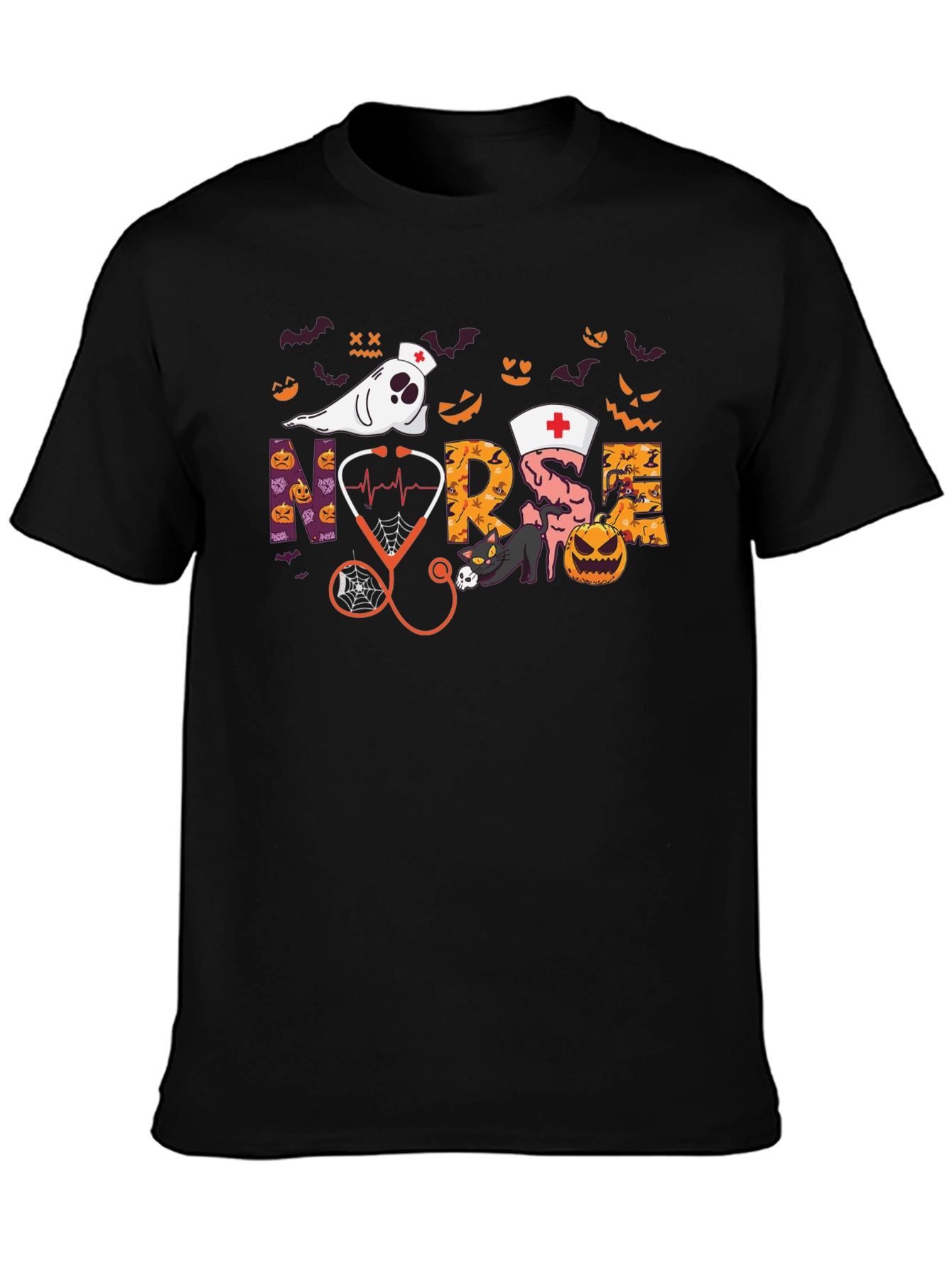 Halloween Nurse Graphic T-Shirt