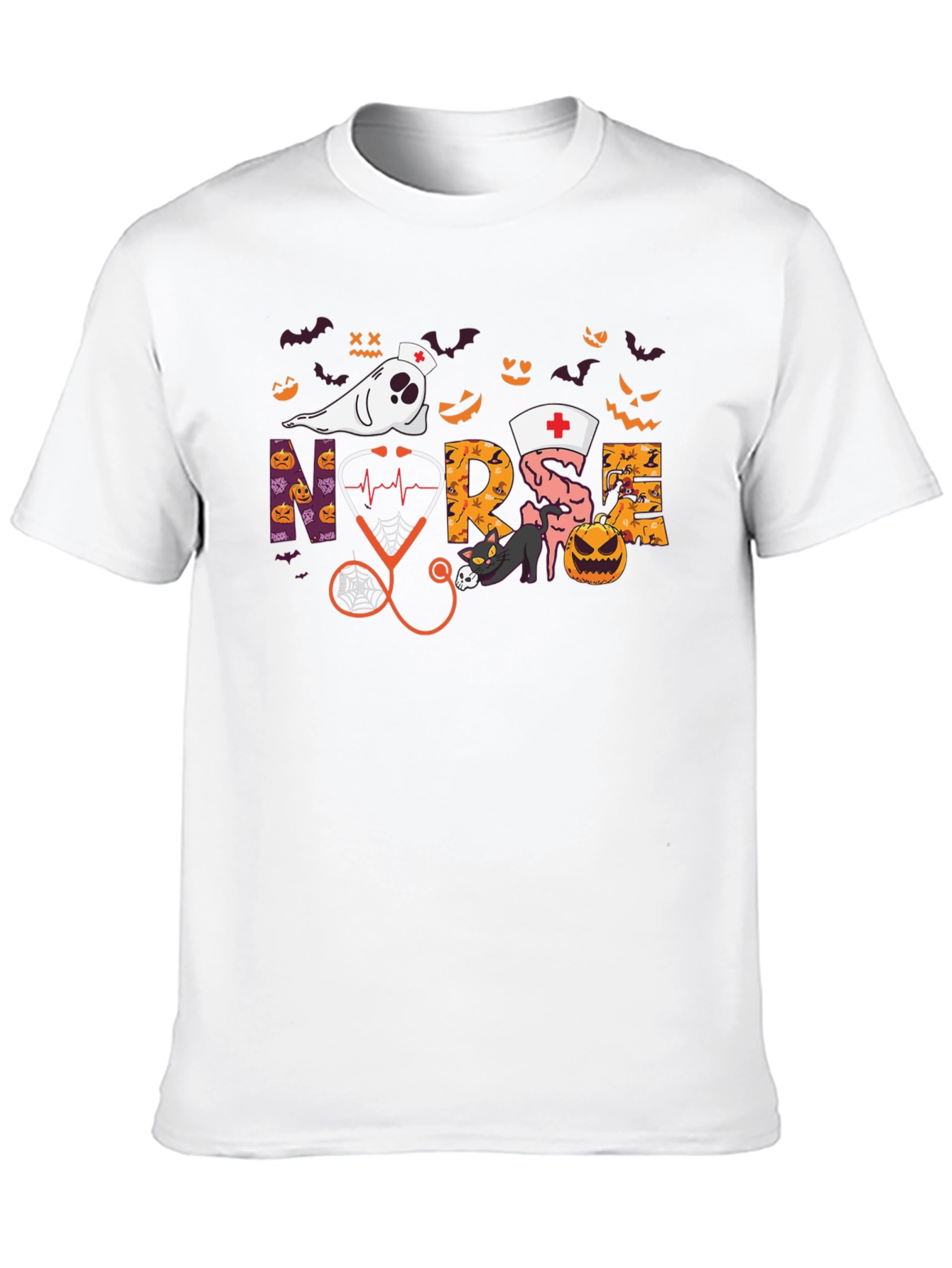 Halloween Nurse Graphic T-Shirt
