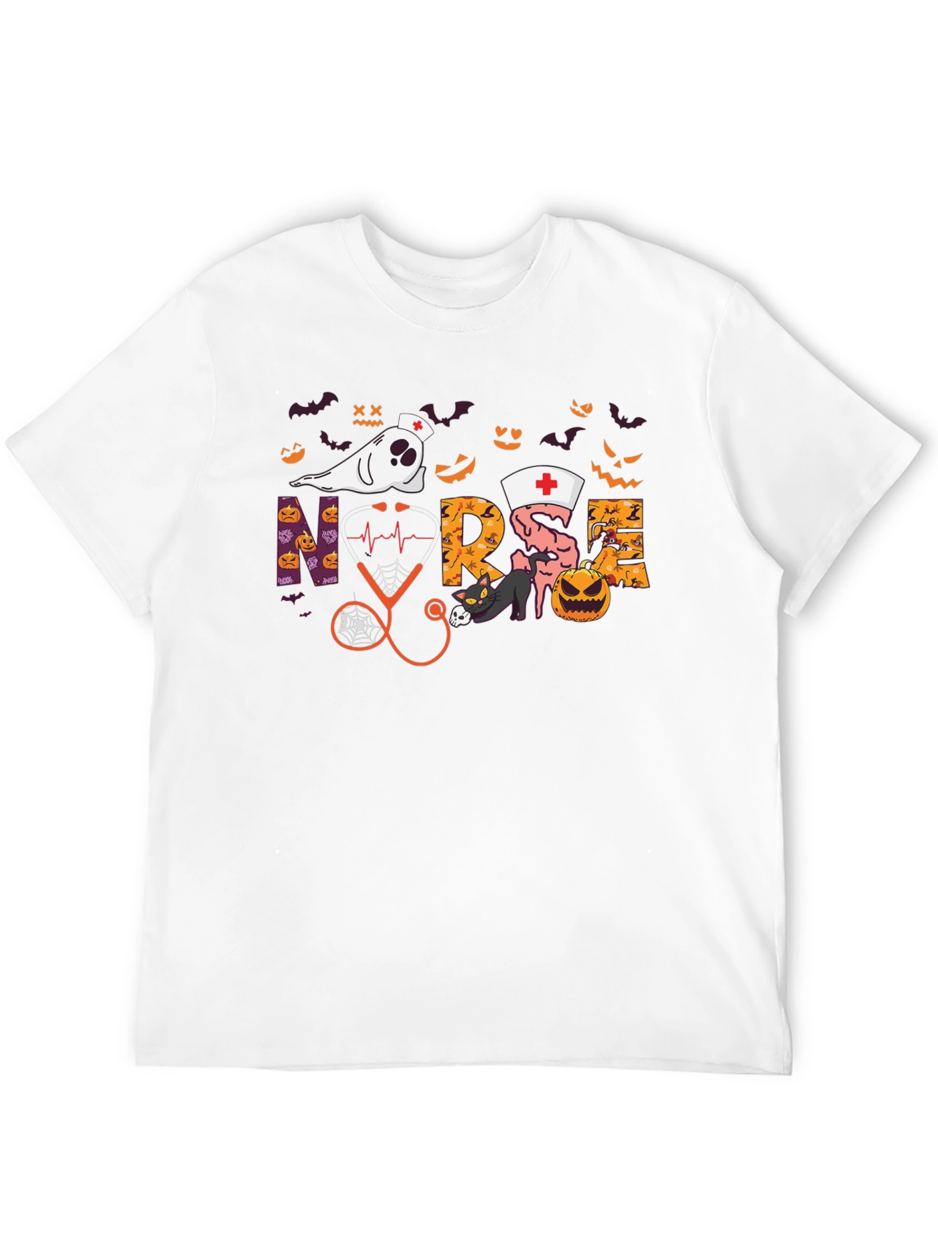 Halloween Nurse Graphic T-Shirt