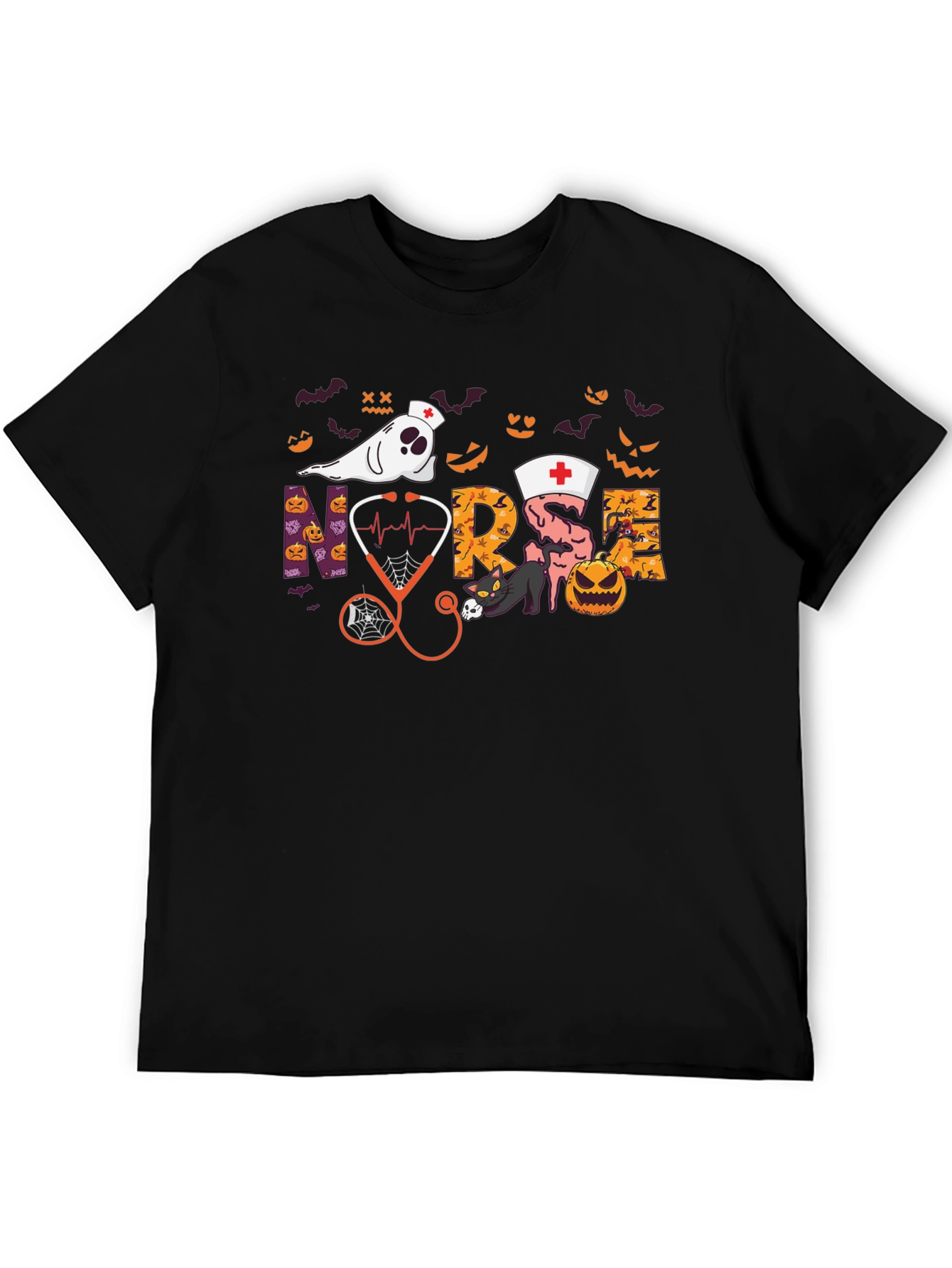 Halloween Nurse Graphic T-Shirt