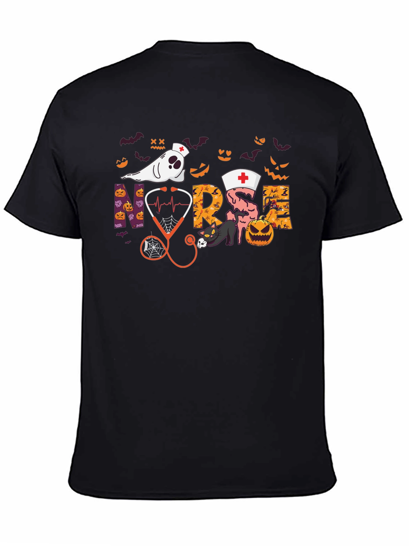 Halloween Nurse Graphic T-Shirt
