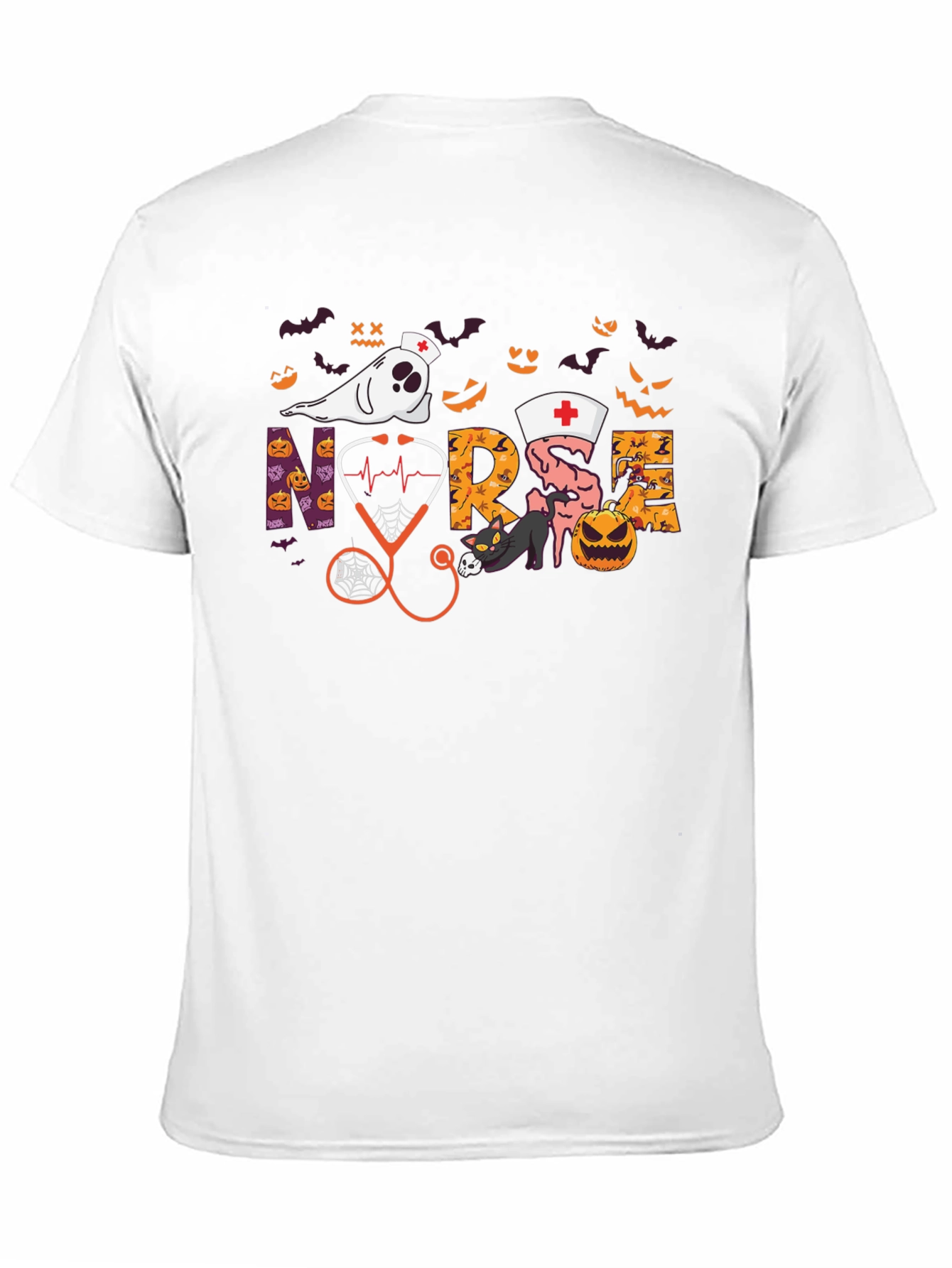 Halloween Nurse Graphic T-Shirt