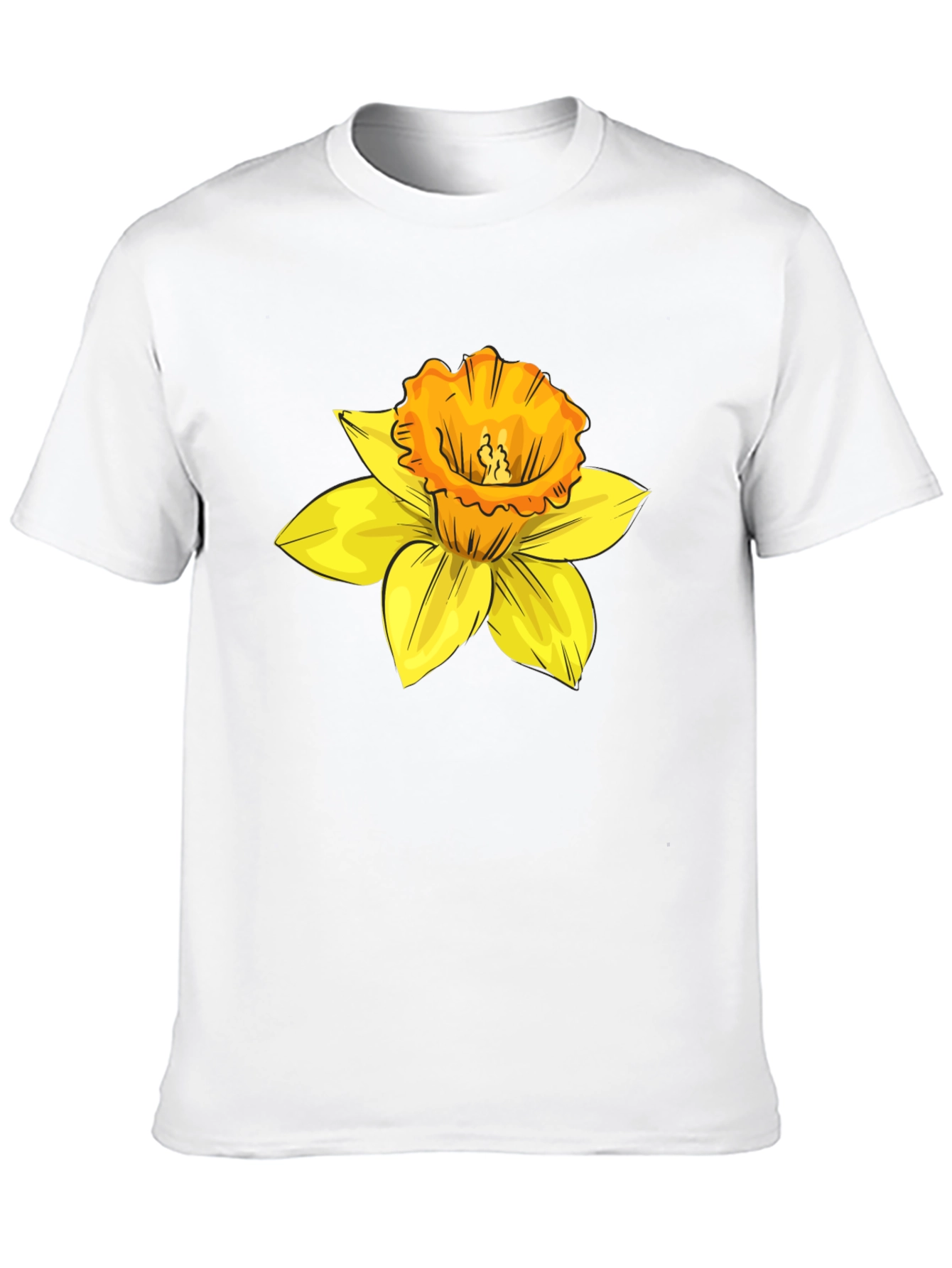 Floral Graphic Tee - Stylish Unisex Daffodil T-Shirt