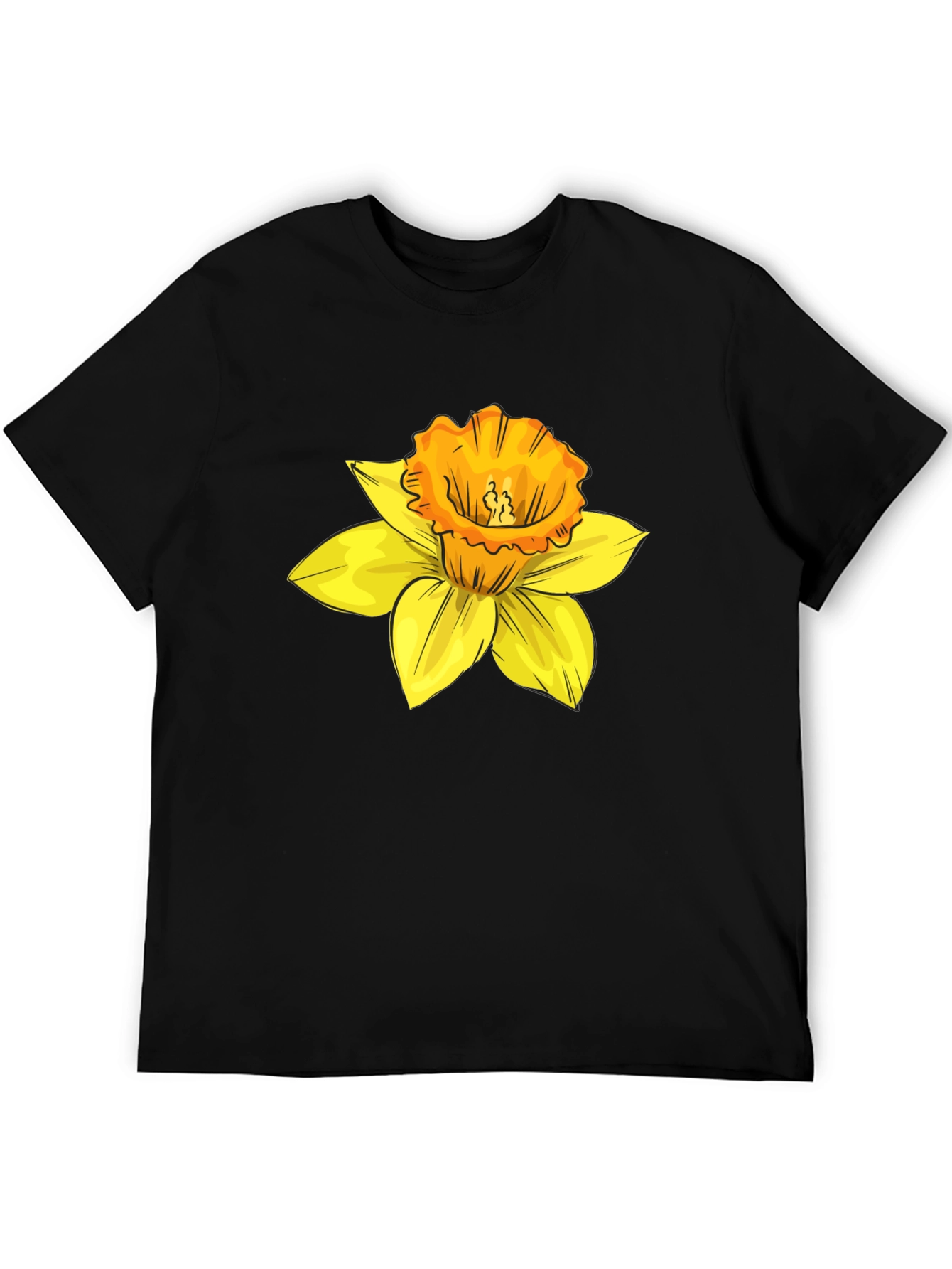 Floral Graphic Tee - Stylish Unisex Daffodil T-Shirt