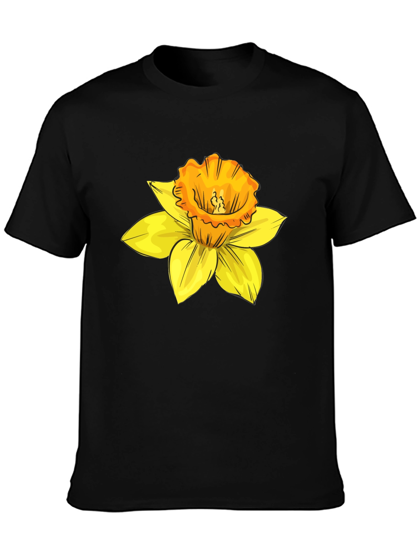 Floral Graphic Tee - Stylish Unisex Daffodil T-Shirt