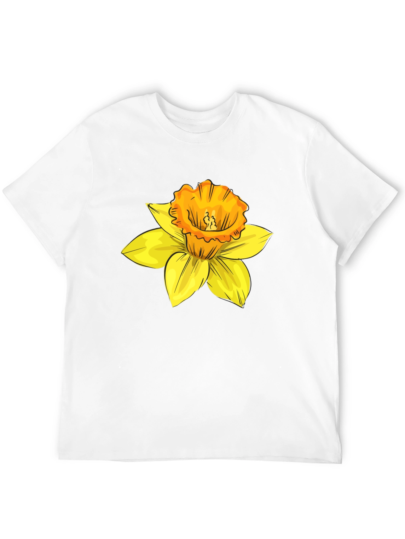 Floral Graphic Tee - Stylish Unisex Daffodil T-Shirt