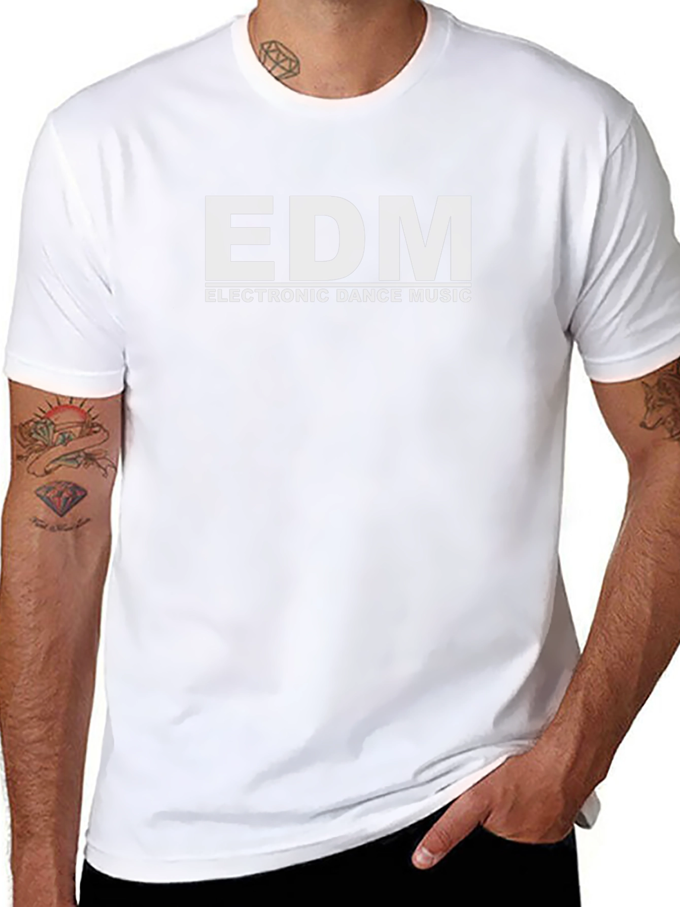 EDM Electronic Dance Music Graphic T-Shirt - Black