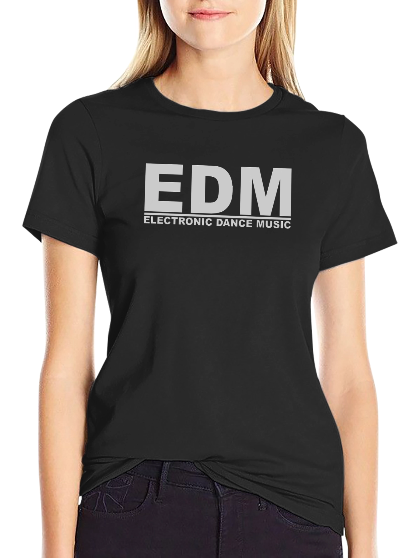 EDM Electronic Dance Music Graphic T-Shirt - Black
