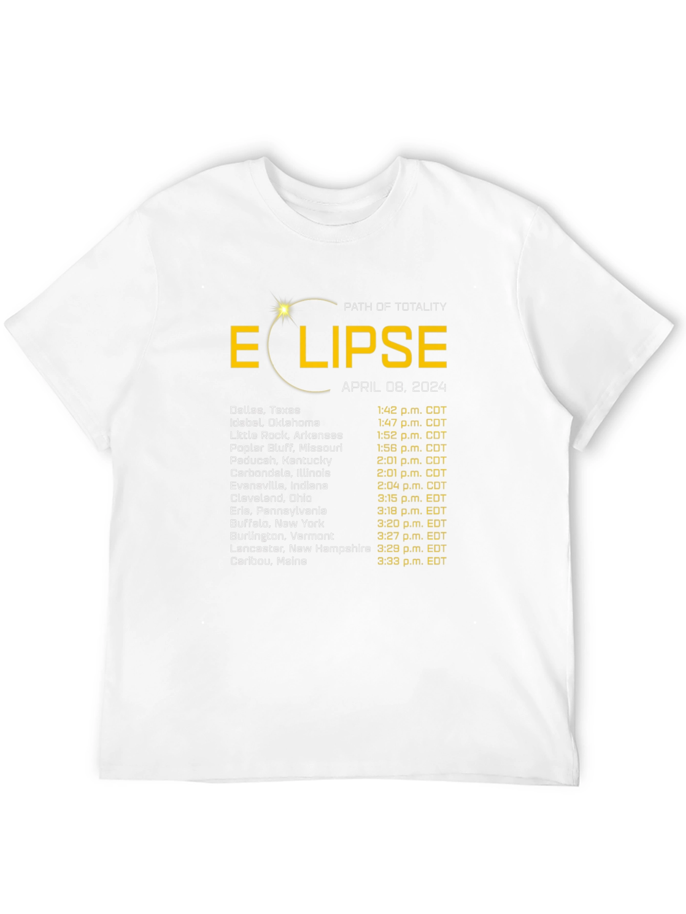 Total Solar Eclipse April 8 2024 T-Shirt